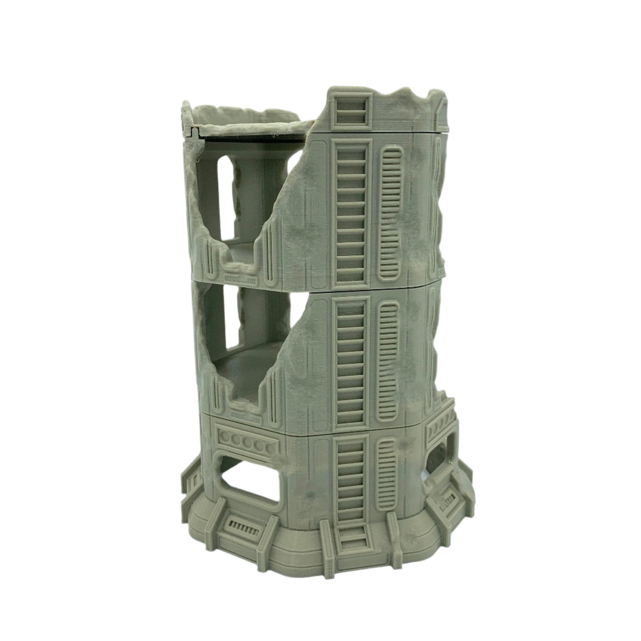 3d Printed Sci-Fi Urban Ruin #3 Stacked / Imperial Terrain Licensed On-Line Printer / Print to Order