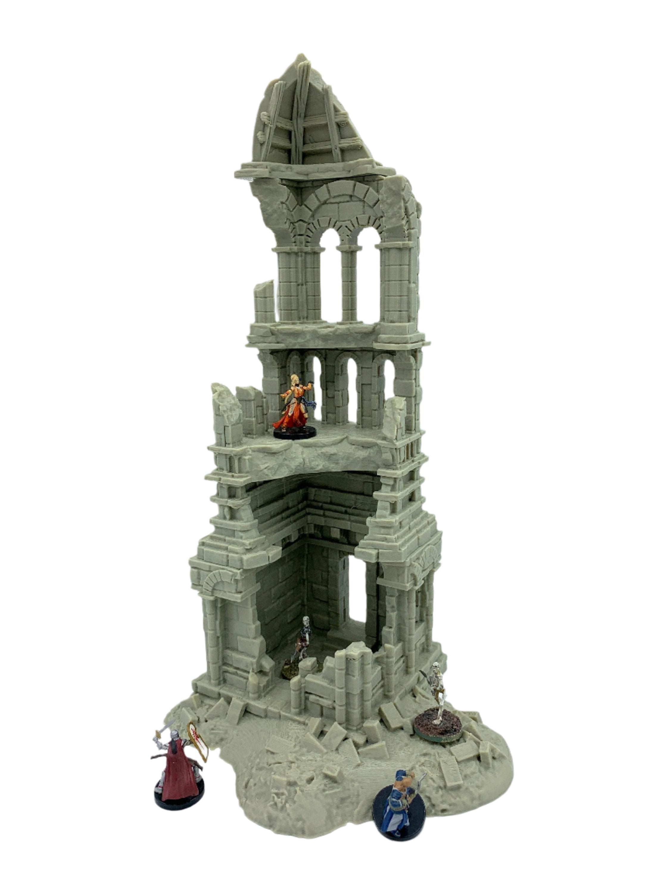 Arkenfel Ruined Tower 1 / Dark Realms Terrain / RPG and Wargame 3d Printed Tabletop Terrain / Licensed Printer