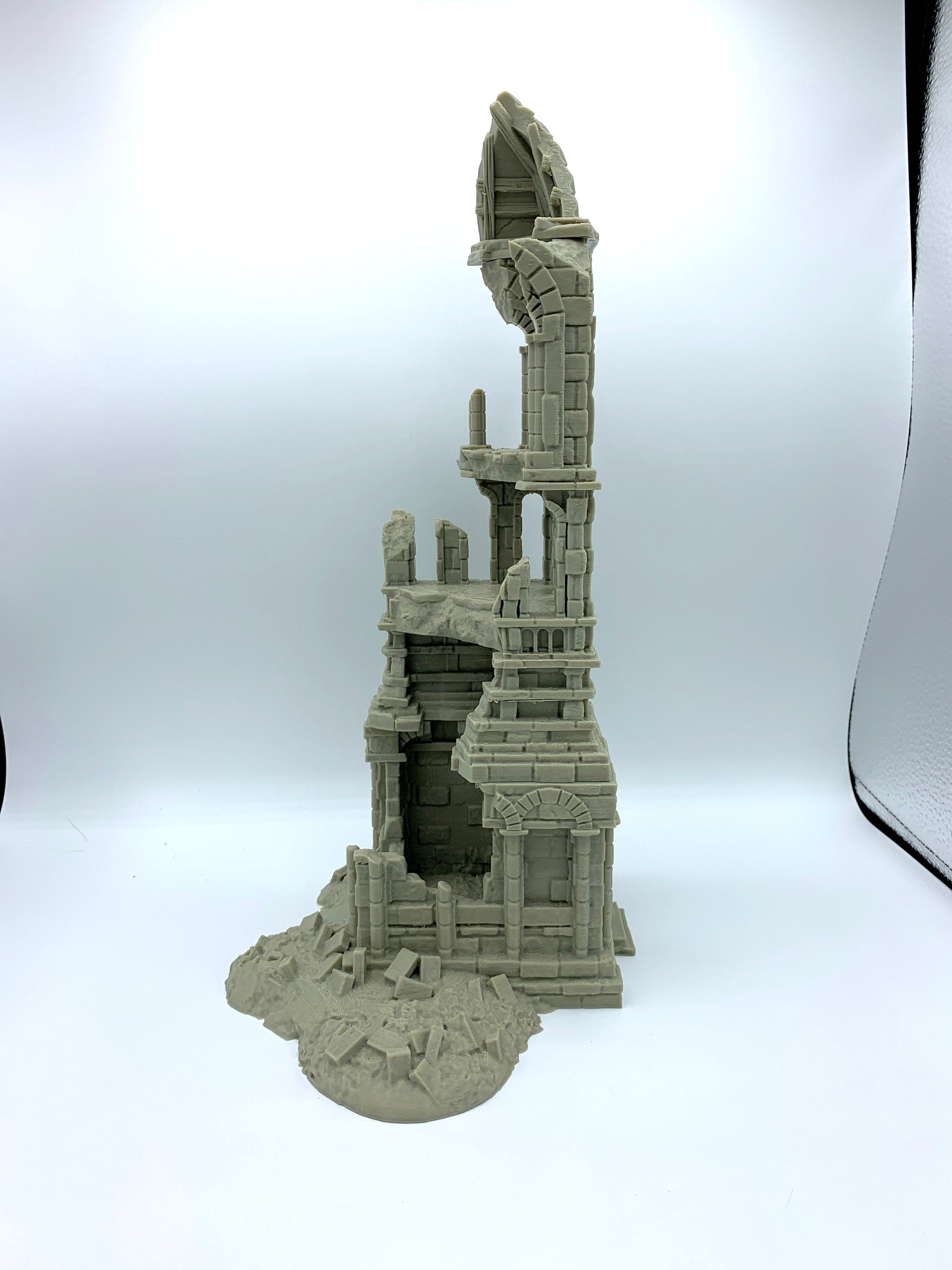 Arkenfel Ruined Tower 1 / Dark Realms Terrain / RPG and Wargame 3d Printed Tabletop Terrain / Licensed Printer
