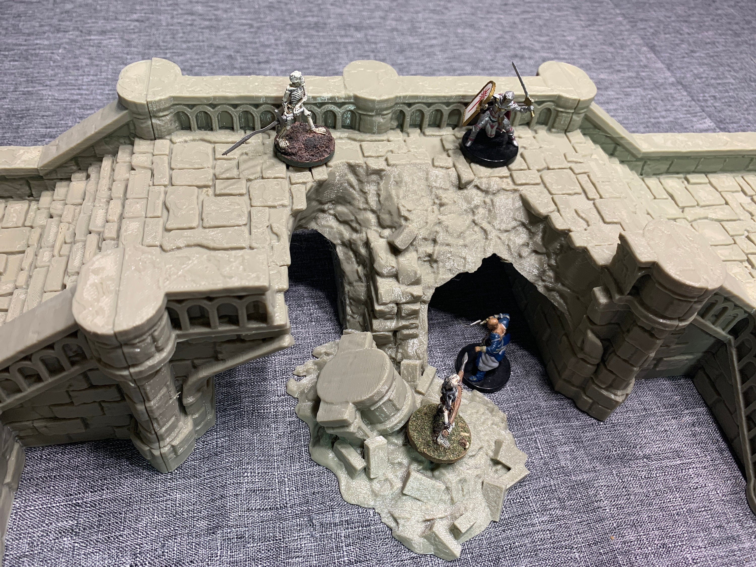 Arkenfel Modular Ruined Bridge 1 / Dark Realms Terrain / RPG and Wargame 3d Printed Tabletop Terrain / Licensed Printer