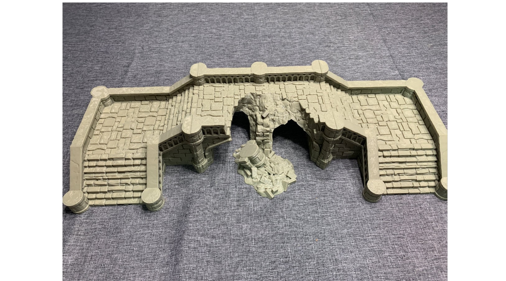 Arkenfel Modular Ruined Bridge 1 / Dark Realms Terrain / RPG and Wargame 3d Printed Tabletop Terrain / Licensed Printer