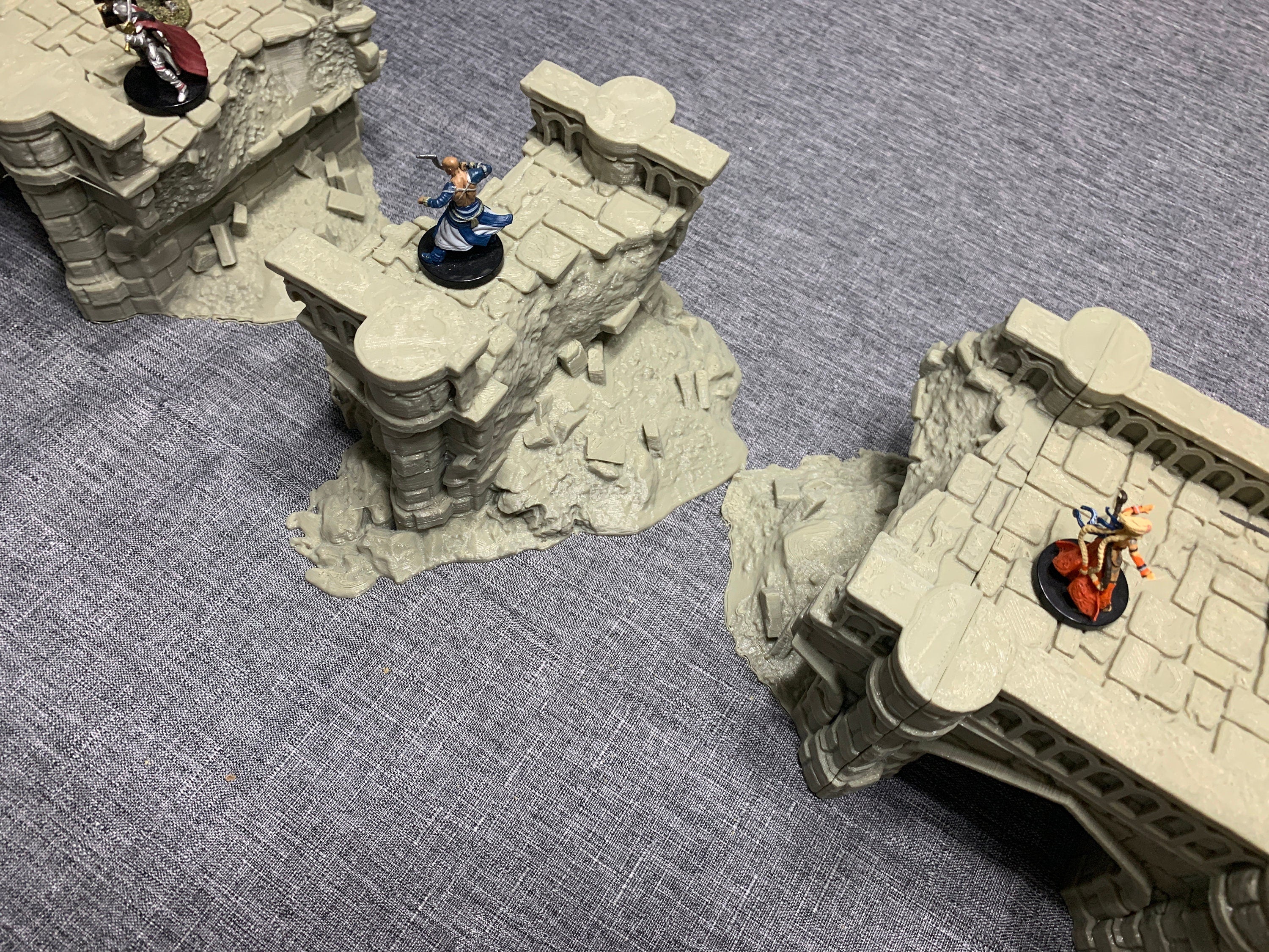 Arkenfel Modular Ruined Bridge 2 / Dark Realms Terrain / RPG and Wargame 3d Printed Tabletop Terrain / Licensed Printer