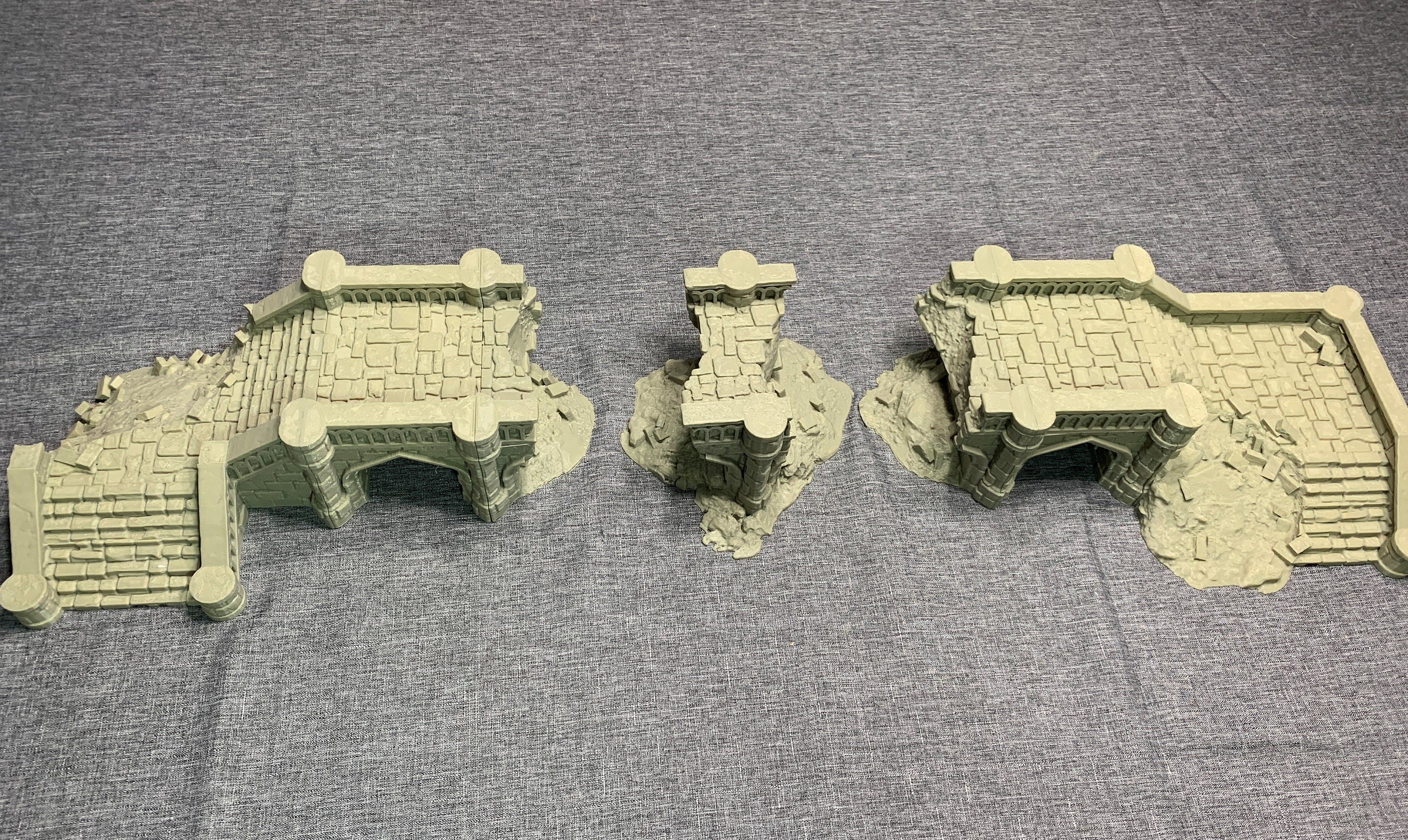 Arkenfel Modular Ruined Bridge 2 / Dark Realms Terrain / RPG and Wargame 3d Printed Tabletop Terrain / Licensed Printer