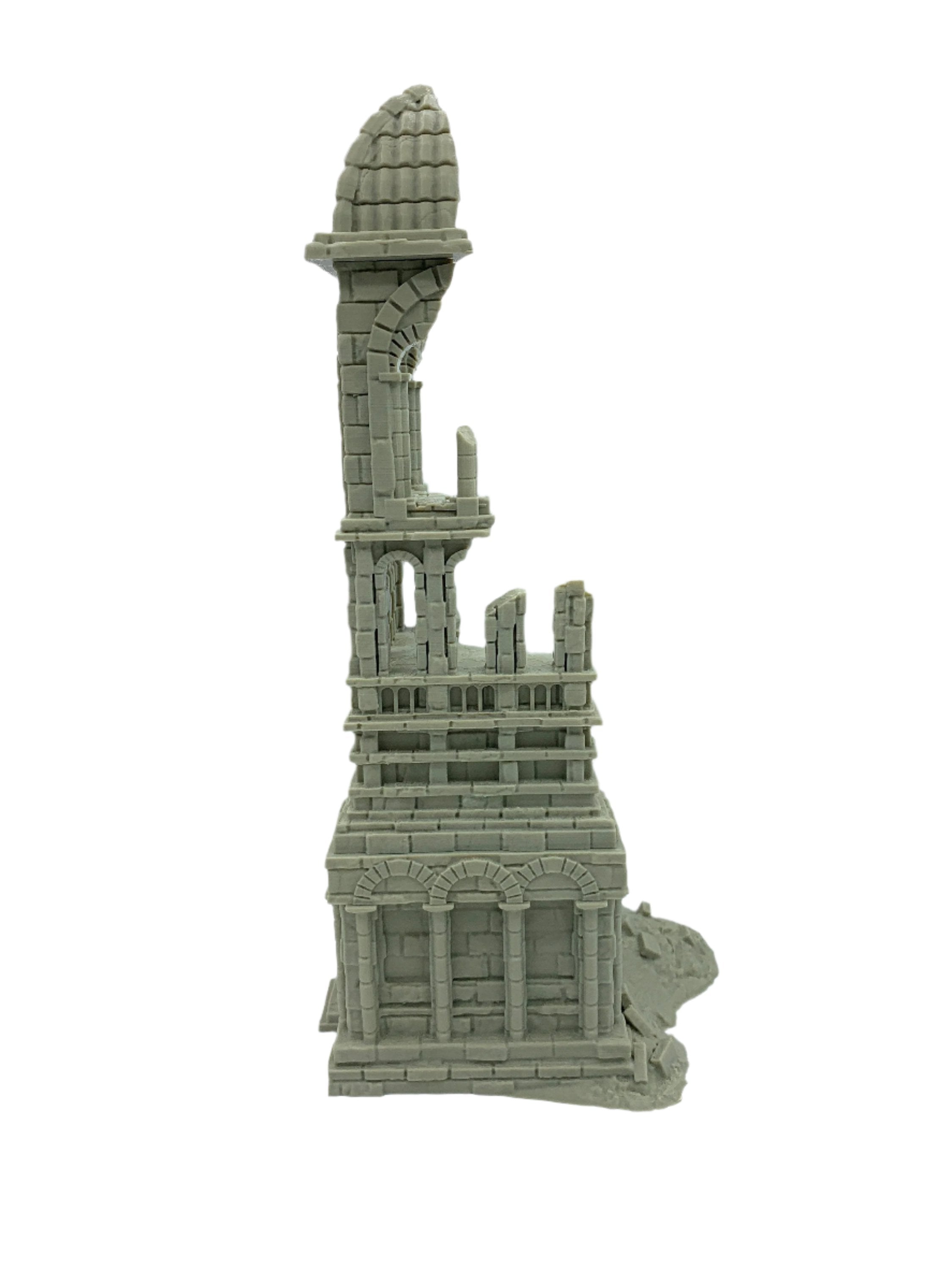 Arkenfel Ruined Tower 1 / Dark Realms Terrain / RPG and Wargame 3d Printed Tabletop Terrain / Licensed Printer