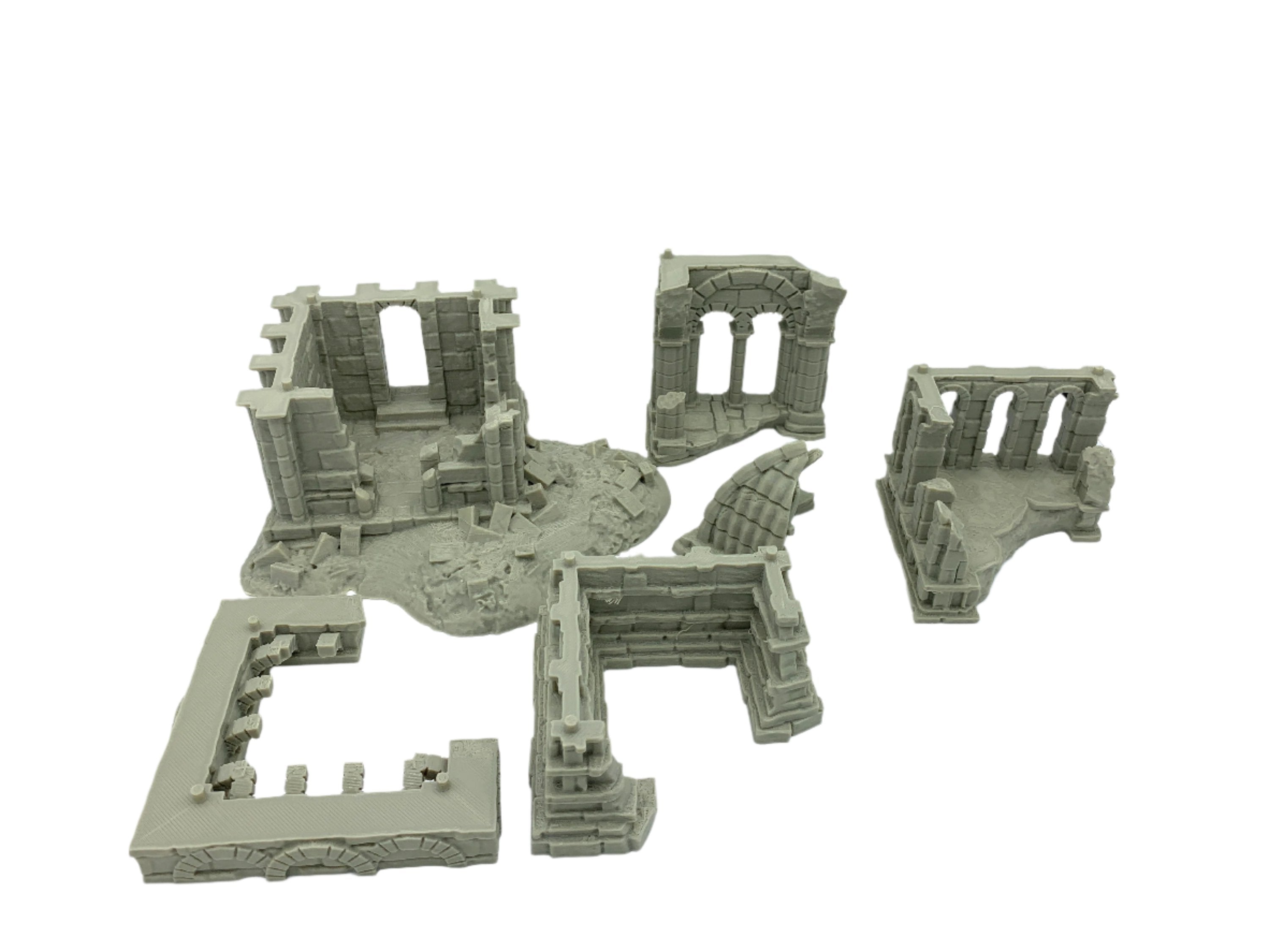 Arkenfel Ruined Tower 1 / Dark Realms Terrain / RPG and Wargame 3d Printed Tabletop Terrain / Licensed Printer