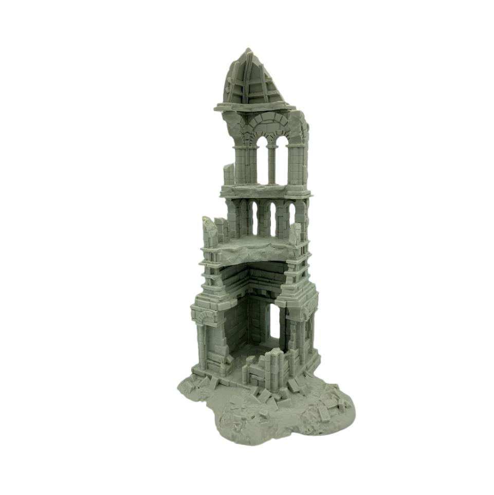 Arkenfel Ruined Tower 1 / Dark Realms Terrain / RPG and Wargame 3d Printed Tabletop Terrain / Licensed Printer