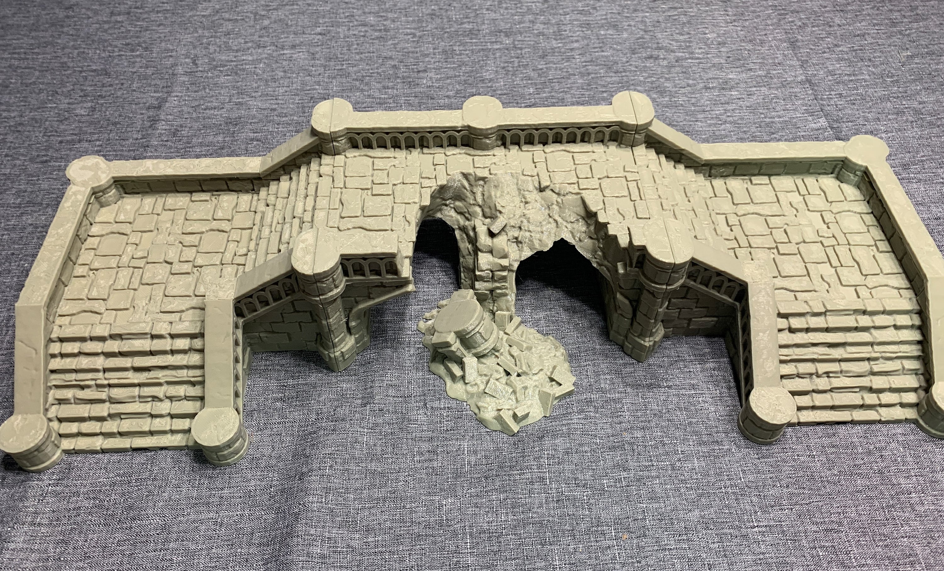 Arkenfel Modular Ruined Bridge 1 / Dark Realms Terrain / RPG and Wargame 3d Printed Tabletop Terrain / Licensed Printer