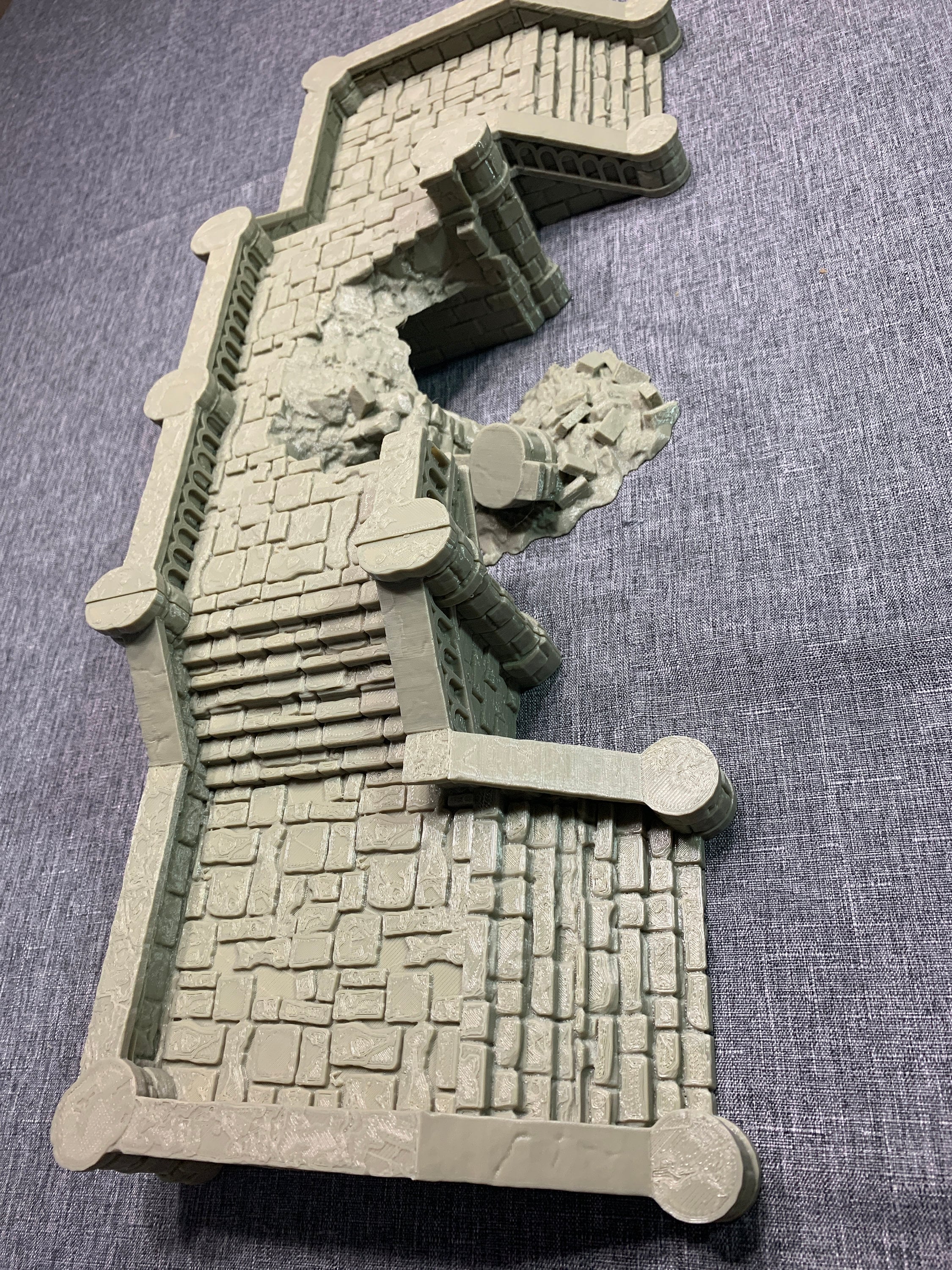 Arkenfel Modular Ruined Bridge 1 / Dark Realms Terrain / RPG and Wargame 3d Printed Tabletop Terrain / Licensed Printer