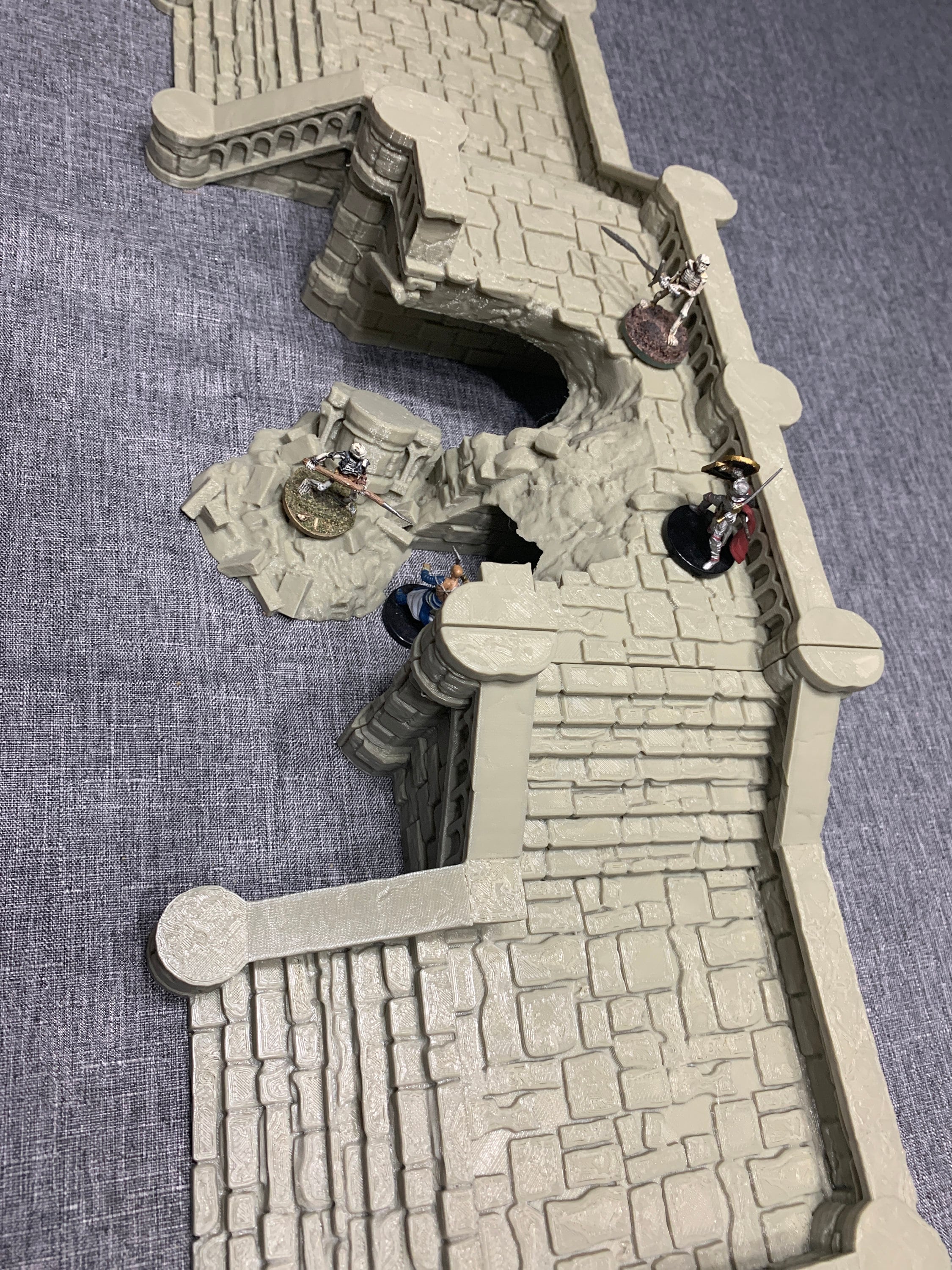 Arkenfel Modular Ruined Bridge 1 / Dark Realms Terrain / RPG and Wargame 3d Printed Tabletop Terrain / Licensed Printer