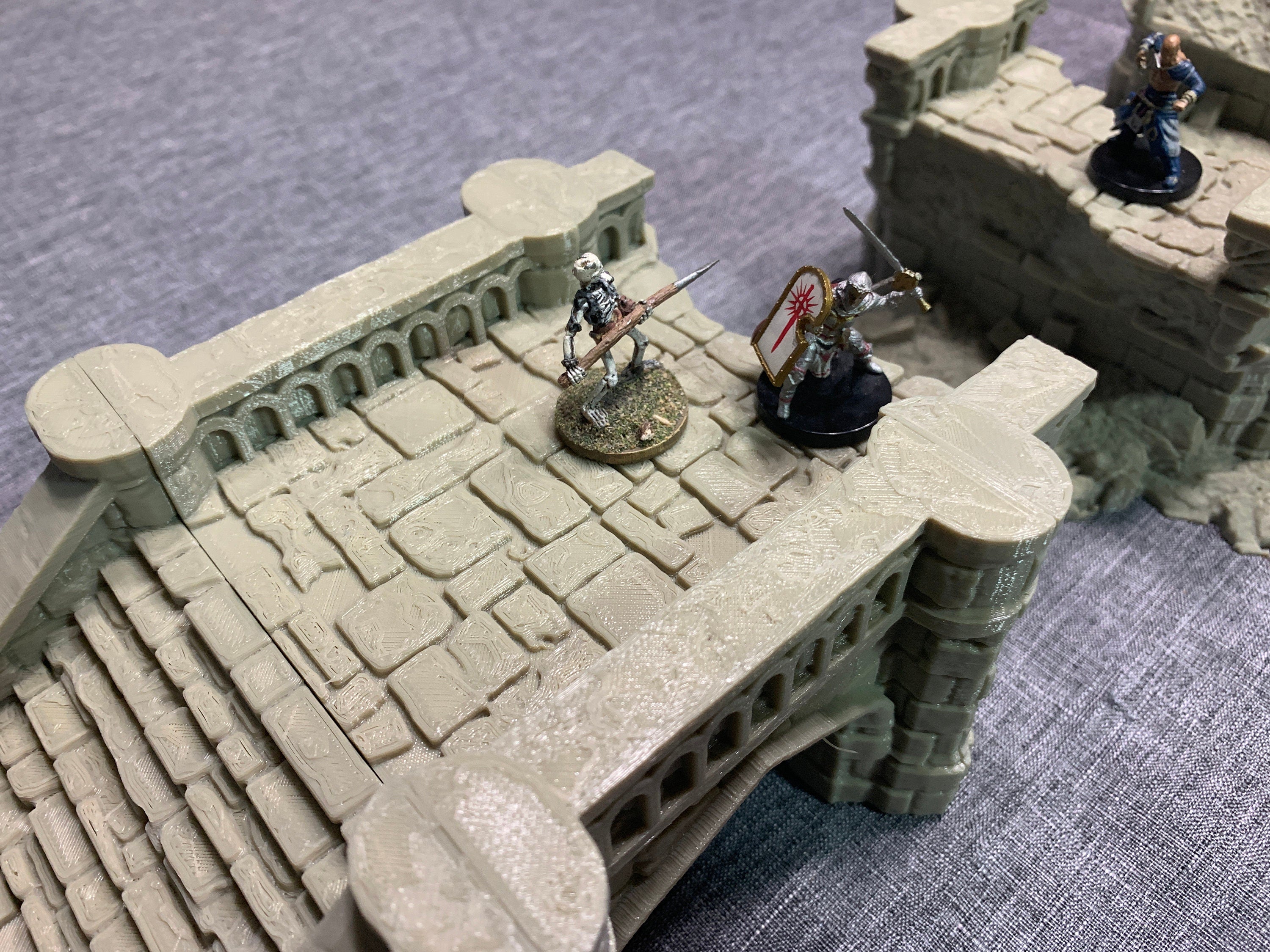 Arkenfel Modular Ruined Bridge 2 / Dark Realms Terrain / RPG and Wargame 3d Printed Tabletop Terrain / Licensed Printer