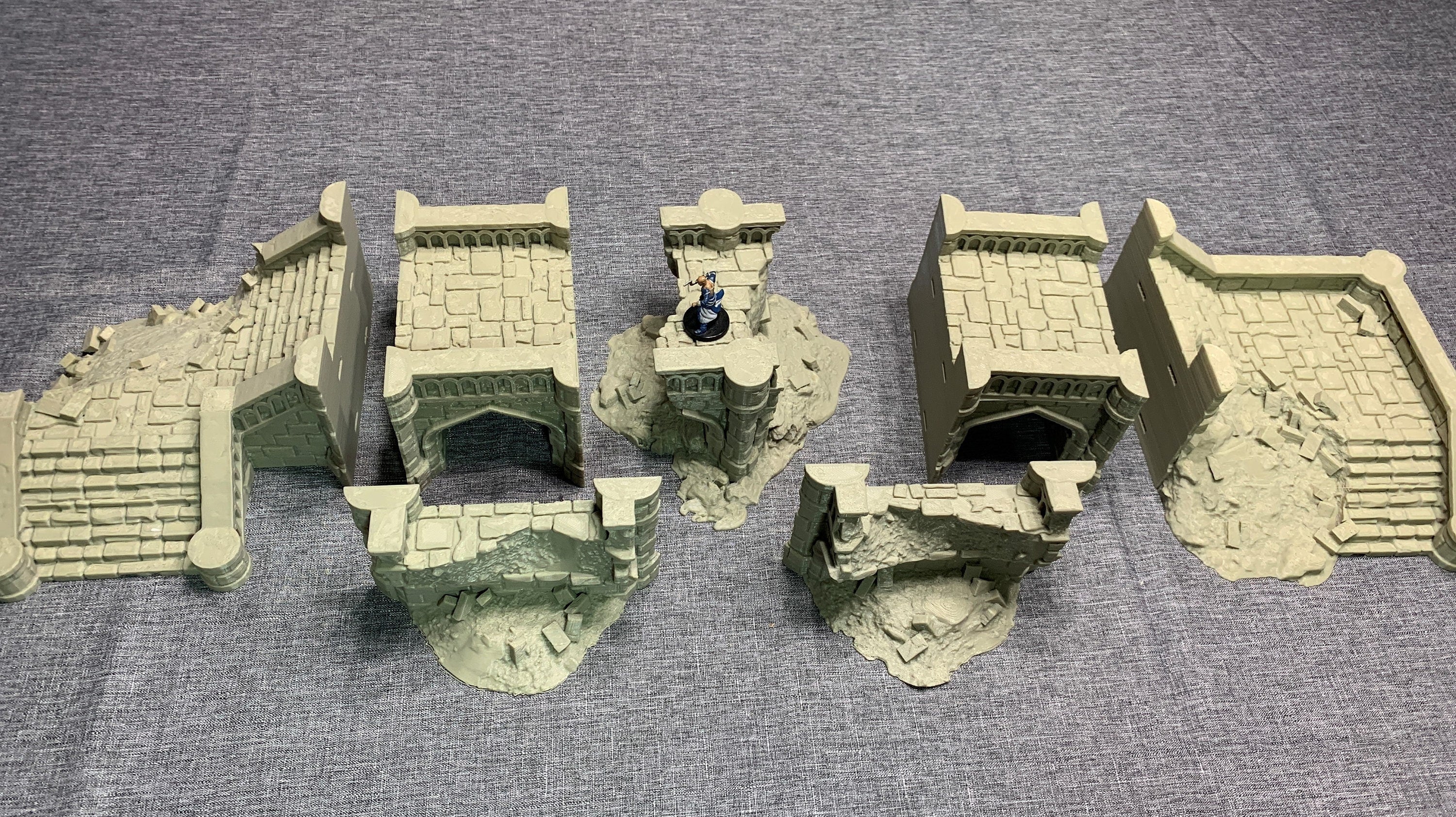 Arkenfel Modular Ruined Bridge 2 / Dark Realms Terrain / RPG and Wargame 3d Printed Tabletop Terrain / Licensed Printer