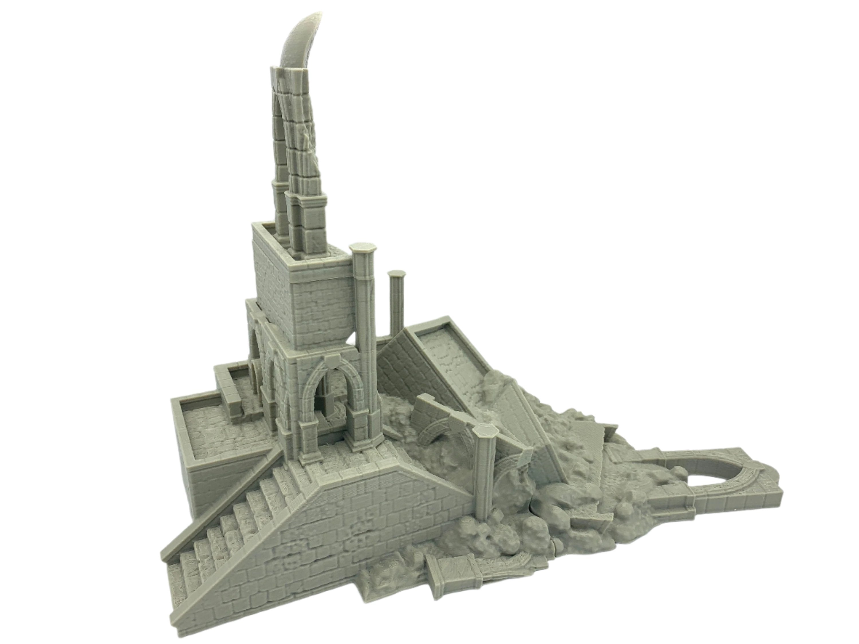 RM Studios Fallen Tower / 28mm Wargame / RPG 3d Printed Tabletop Terrain
