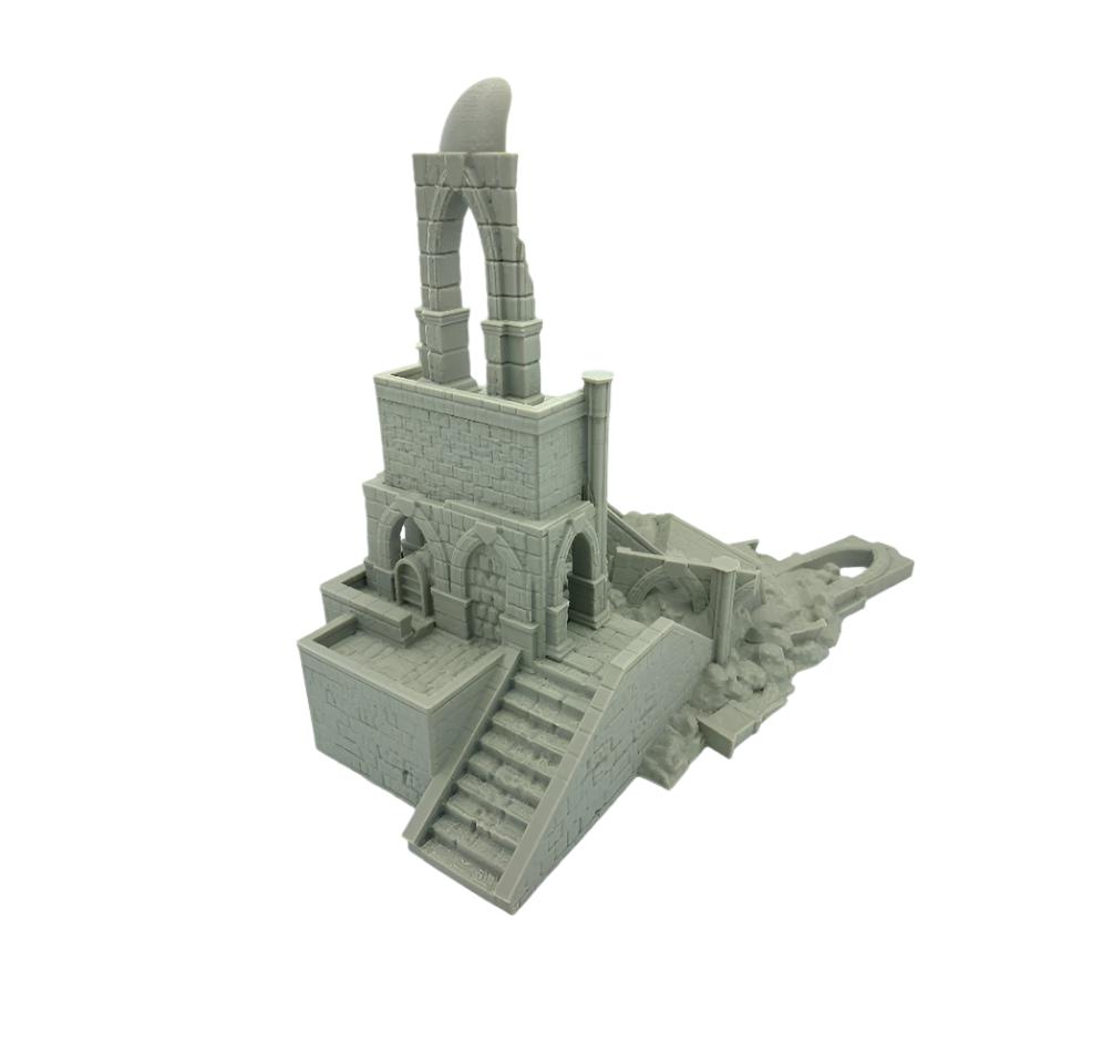 RM Studios Fallen Tower / 28mm Wargame / RPG 3d Printed Tabletop Terrain