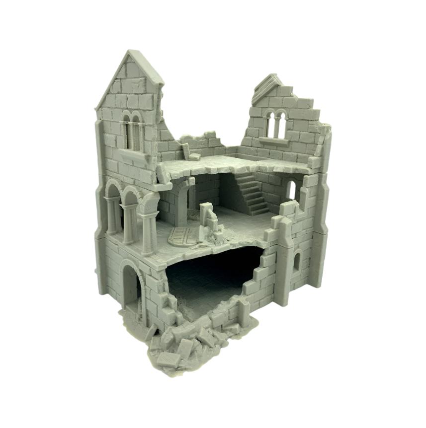 Arkenfel Ruined House 5 / Dark Realms Terrain / RPG and Wargame 3d Printed Tabletop Terrain / Licensed Printer