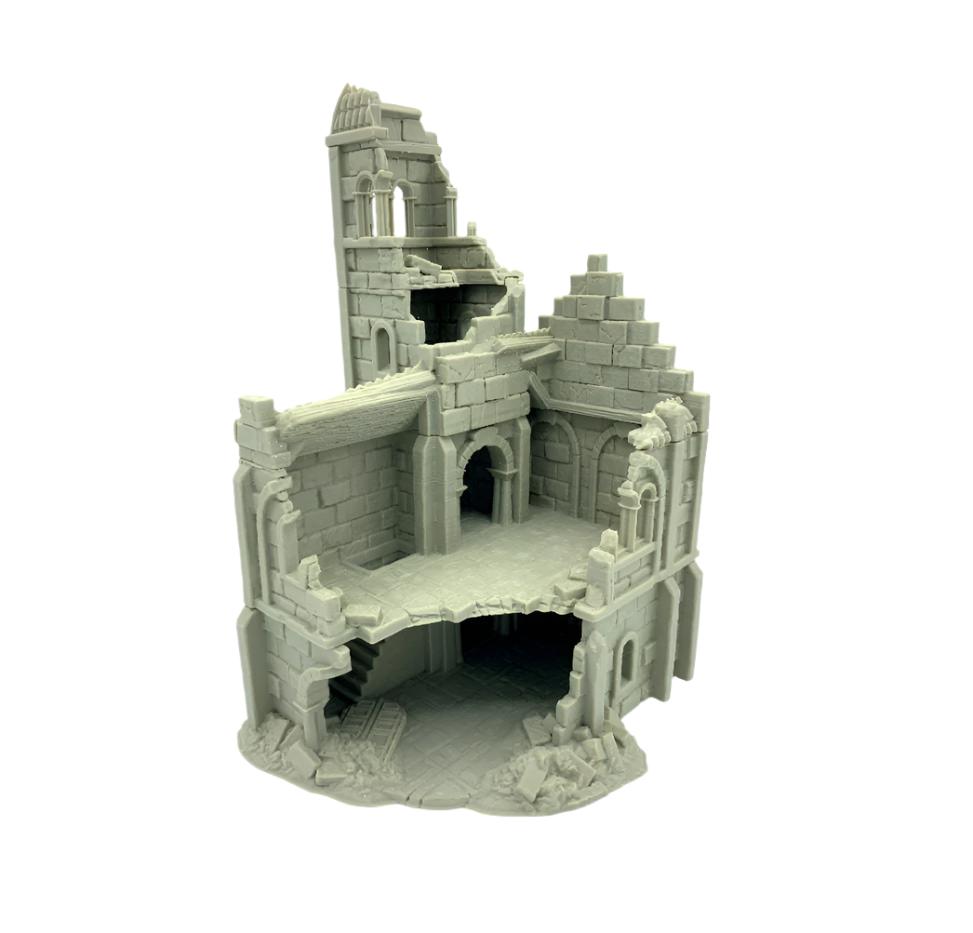 Arkenfel Ruined House 3 / Dark Realms Terrain / RPG and Wargame 3d Printed Tabletop Terrain / Licensed Printer