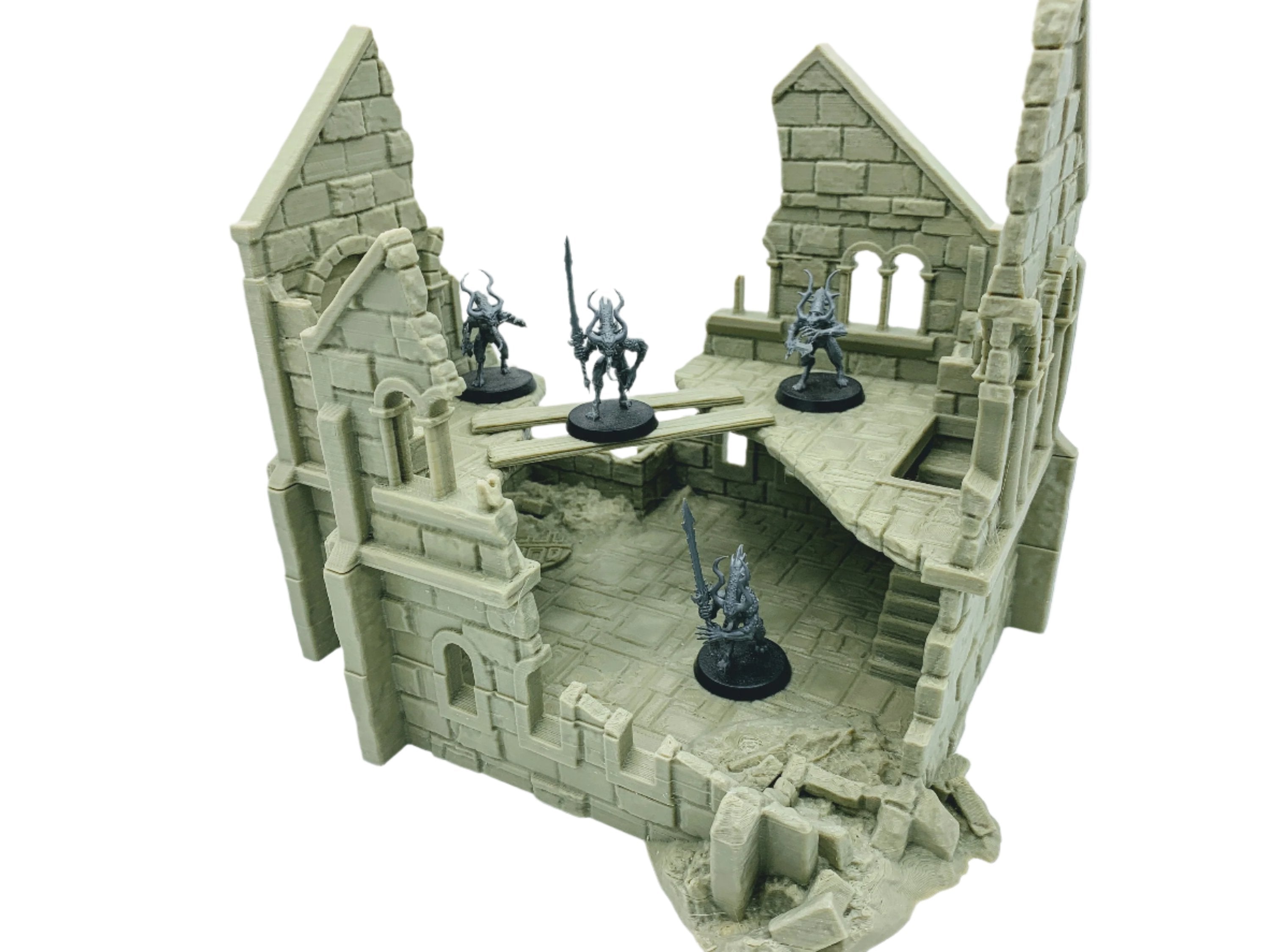 Arkenfel Ruined House 4 / Dark Realms Terrain / RPG and Wargame 3d Printed Tabletop Terrain / Licensed Printer