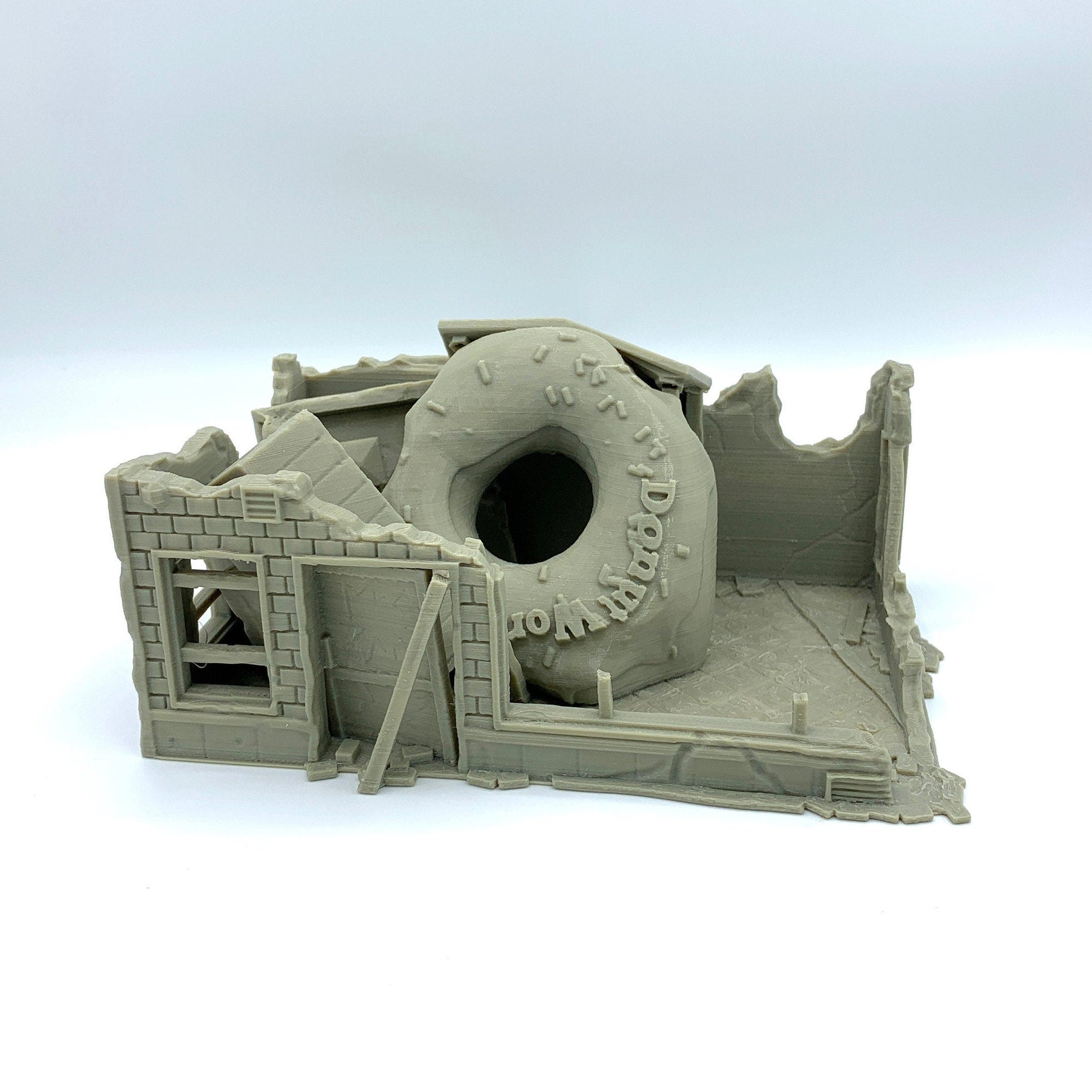 3d Printed Ruined Donut Shop / Crisis Protocol Compatible Option / Corvus Games Terrain Licensed Printer / Print to Order
