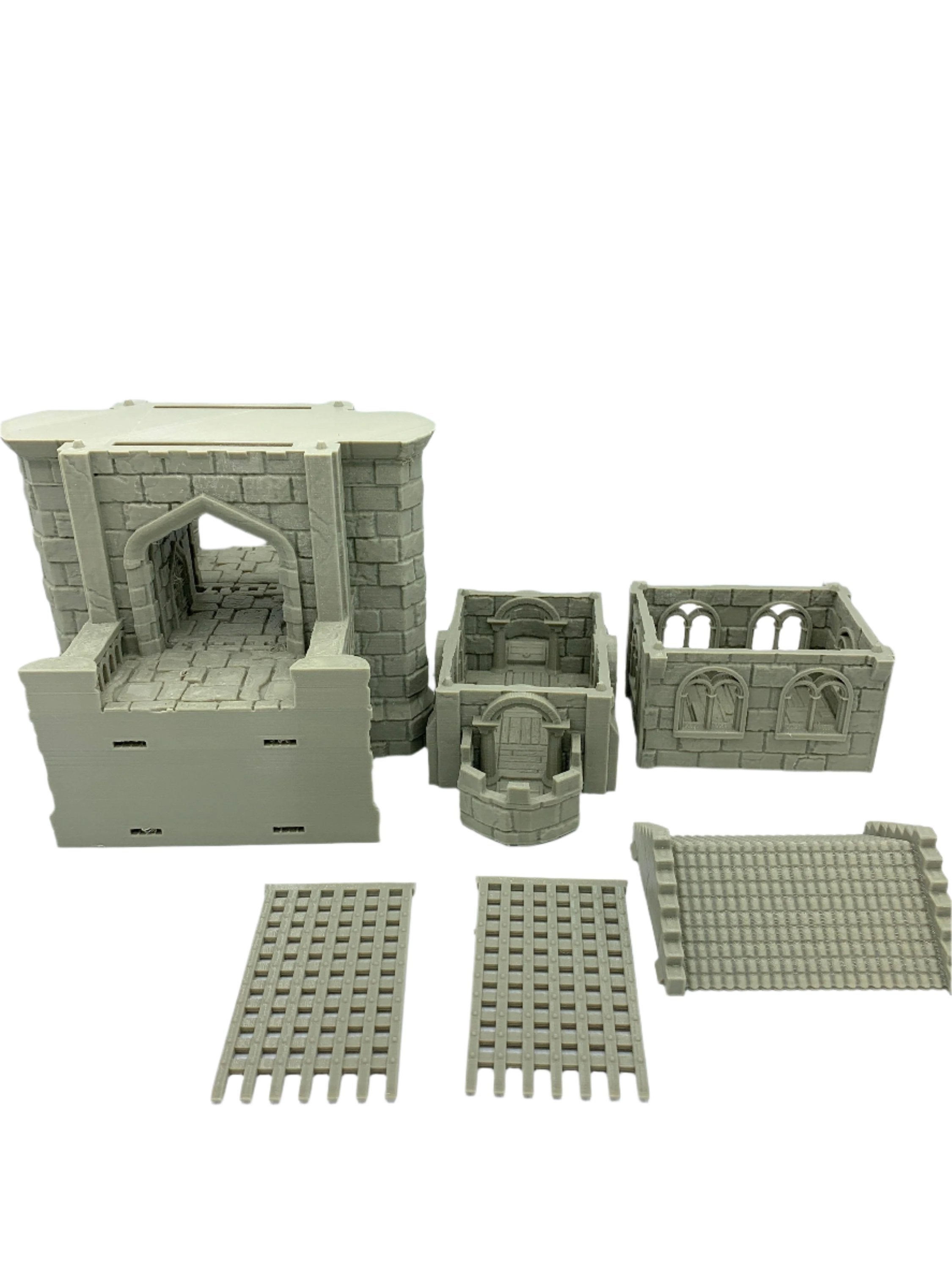Arkenfel Modular Bridge GateHouse / Dark Realms Terrain / RPG and Wargame 3d Printed Tabletop Terrain / Licensed Printer