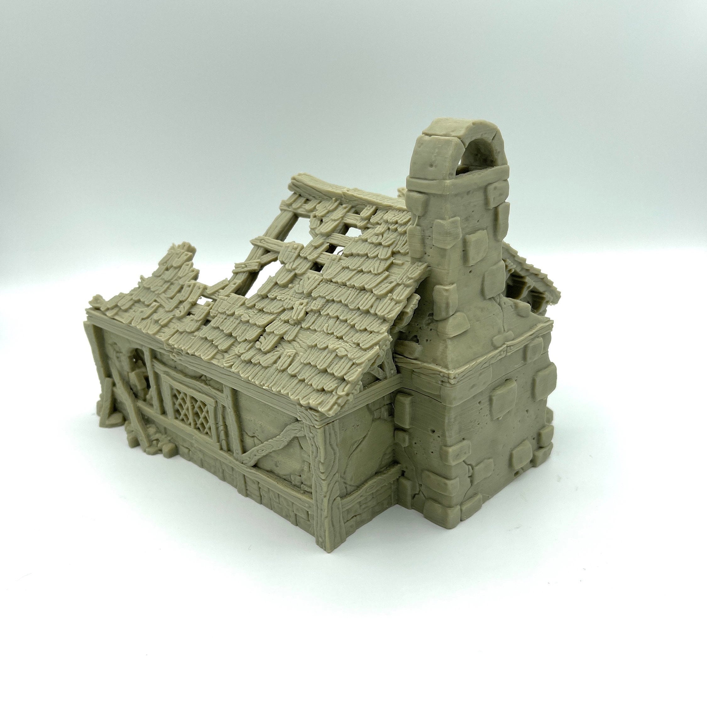 City Of Tarok - Ruined Cottage / 28mm Wargame / RPG 3d Printed Tabletop Terrain