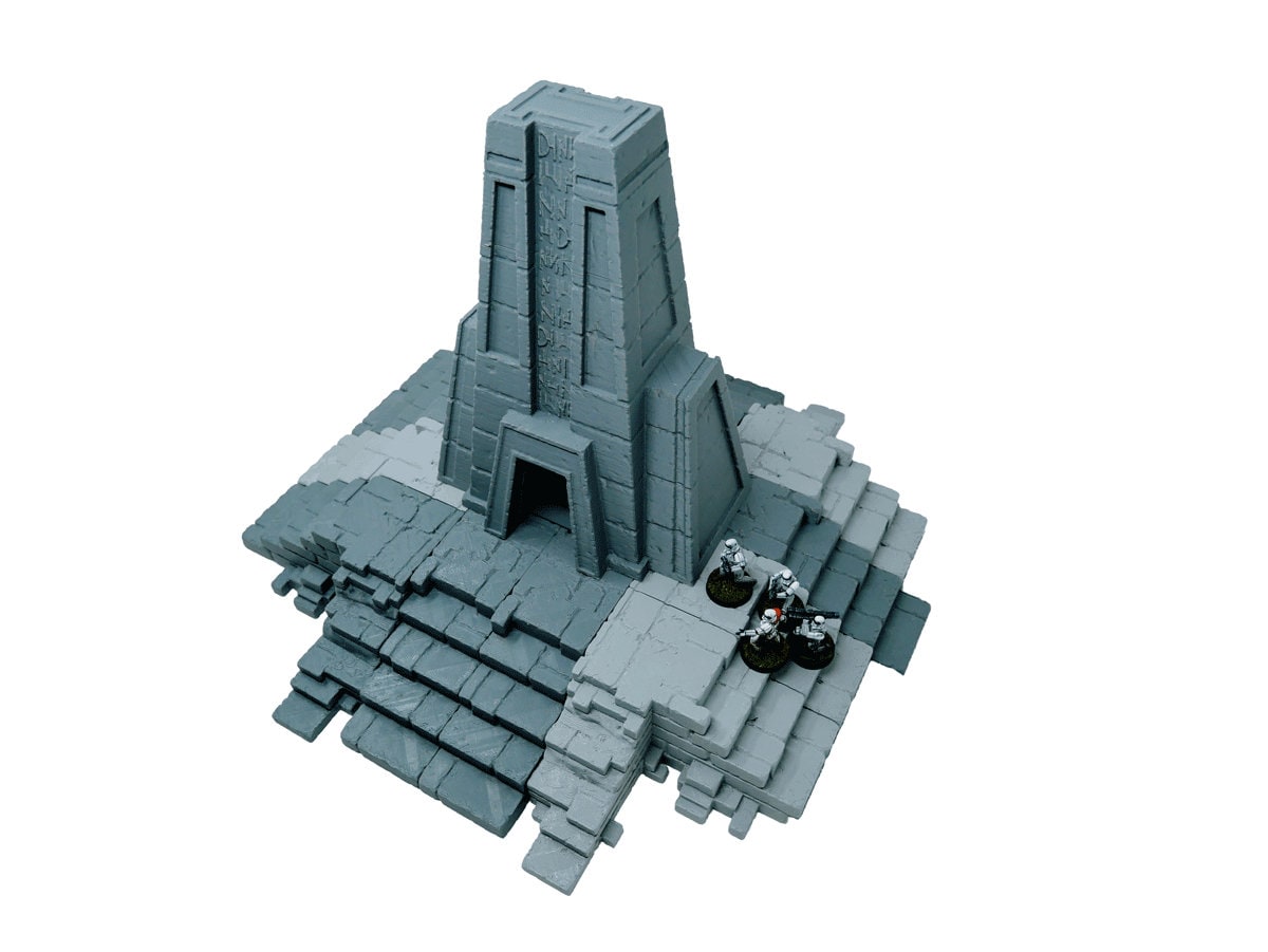 Ancient Ruins Large Temple / Legion / 40k / Shatterpoint / Imperial Terrain Licensed On-Line Printer / Print to Order