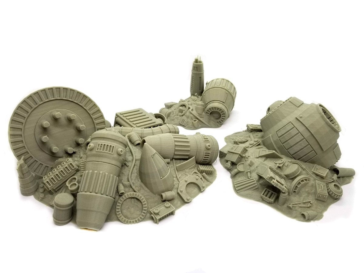 3d Printed Sci-Fi Junkyard Heaps / Imperial Terrain Licensed On-Line Printer / Print to Order
