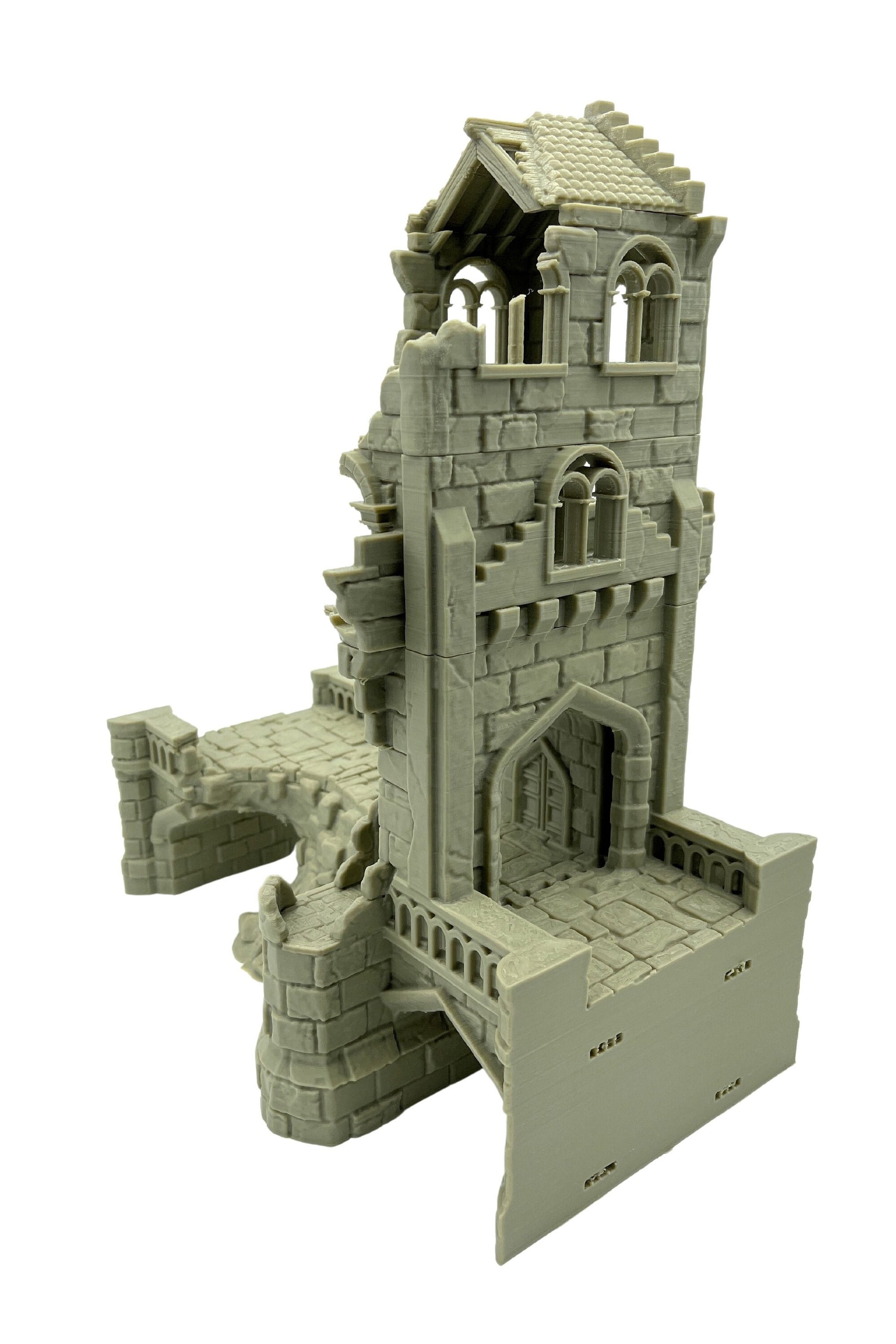 Arkenfel Modular Ruined Bridge GateHouse / Dark Realms Terrain / RPG and Wargame 3d Printed Tabletop Terrain / Licensed Printer