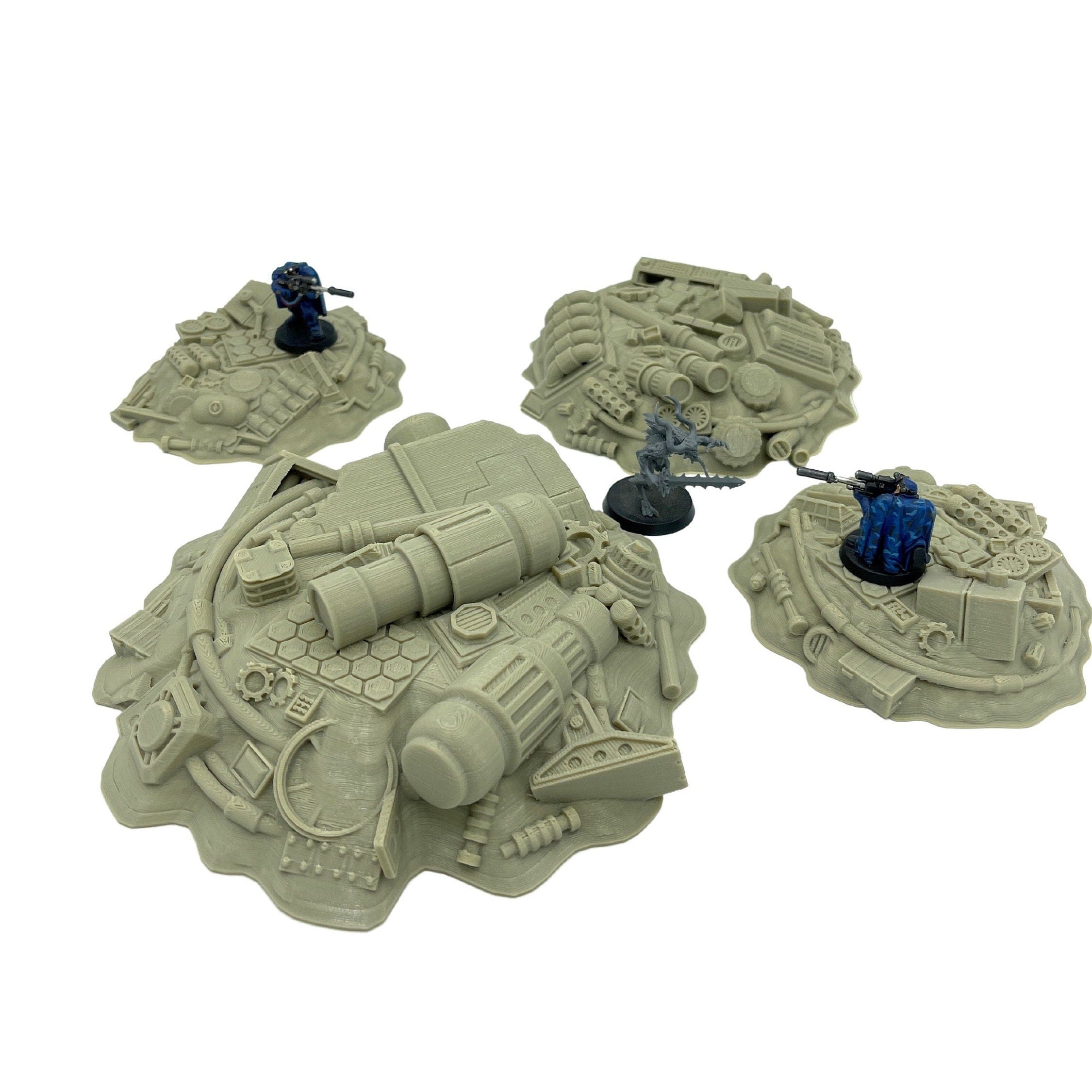 3d Printed / Sci-fi Junk Piles /Star Wars Legion Compatible Pack/ Corvus Games Terrain Licensed Printer / Print to Order