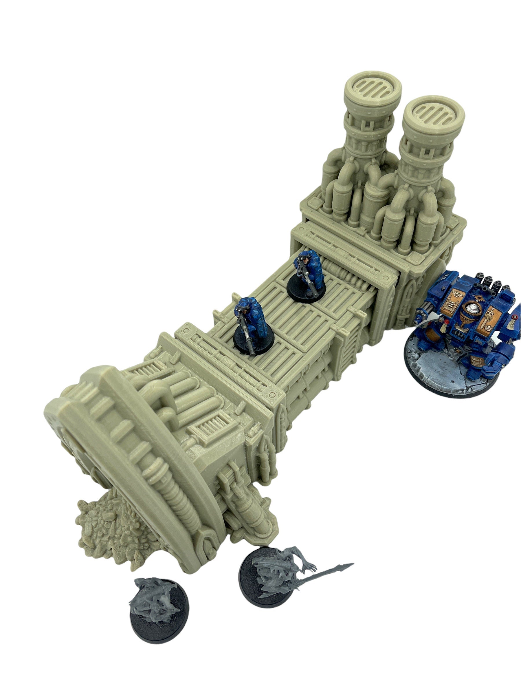 Outpost 21 - Battlefield Refinery / Forbidden Prints / RPG and Wargame 3d Printed Tabletop Terrain / Licensed Printer