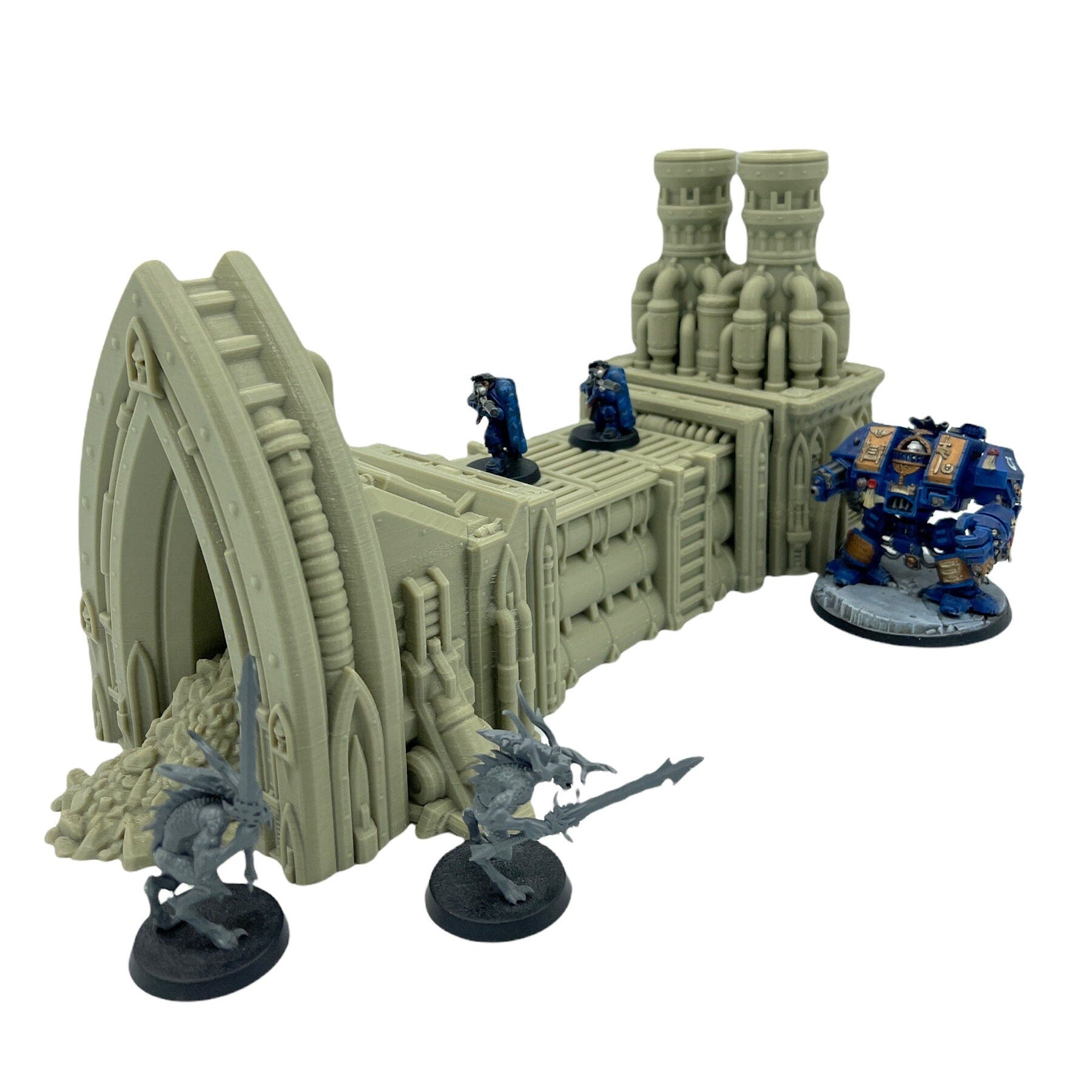 Outpost 21 - Battlefield Refinery / Forbidden Prints / RPG and Wargame 3d Printed Tabletop Terrain / Licensed Printer