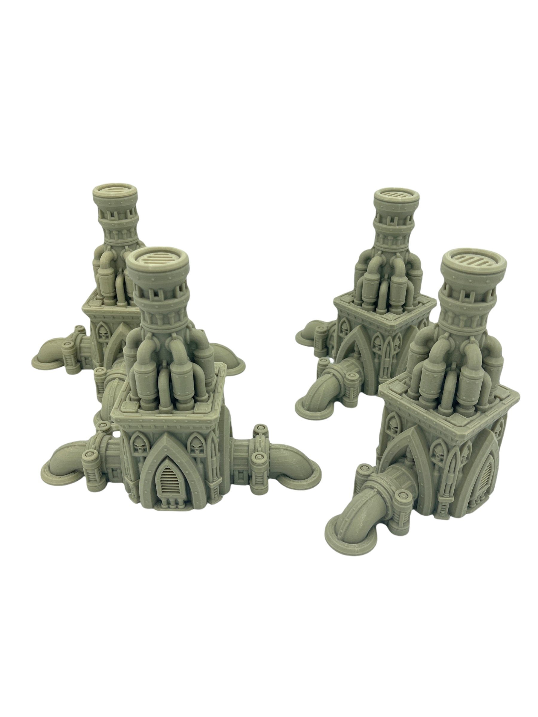 Outpost 21 - Smokestack Scatter Pack / Forbidden Prints / RPG and Wargame 3d Printed Tabletop Terrain / Licensed Printer
