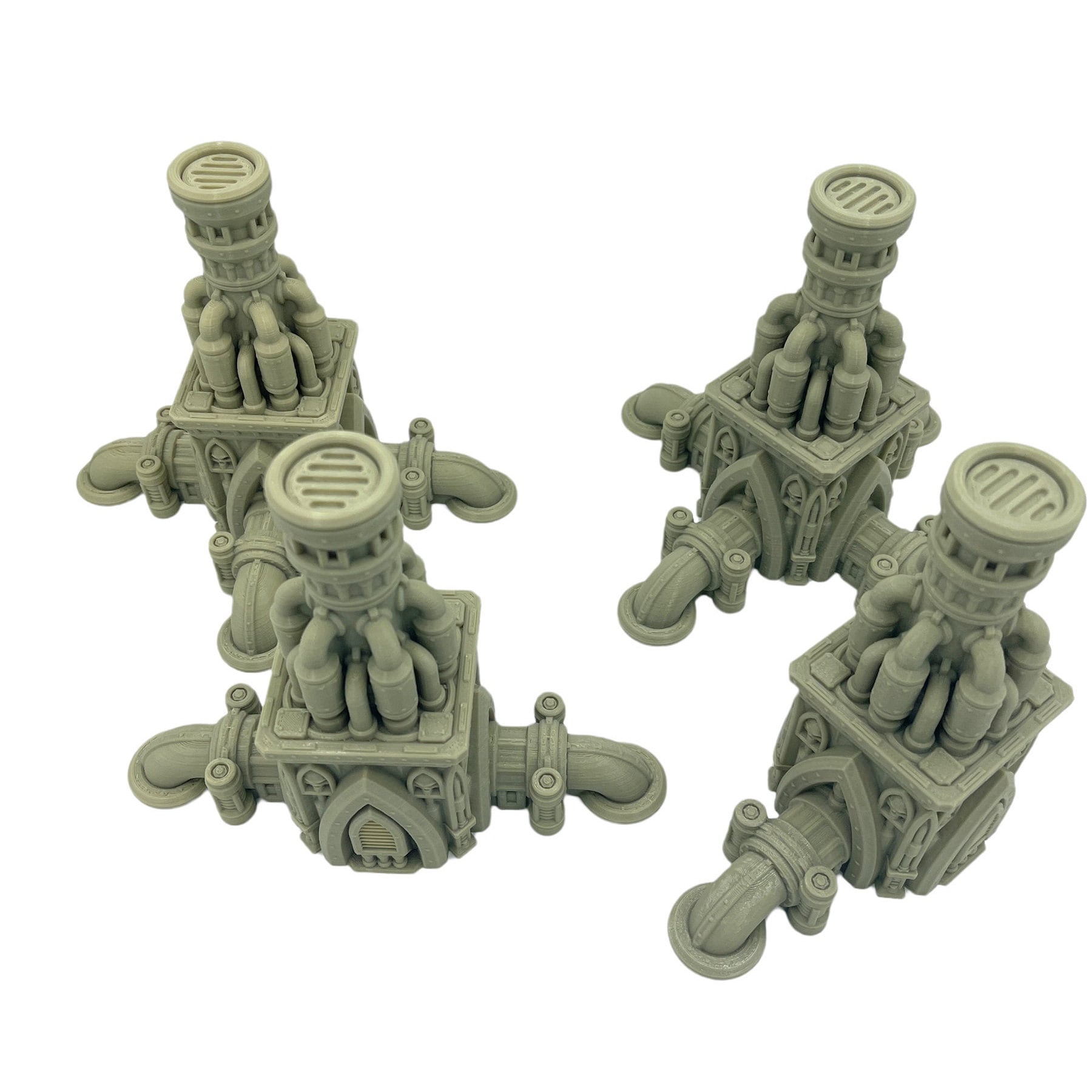 Outpost 21 - Smokestack Scatter Pack / Forbidden Prints / RPG and Wargame 3d Printed Tabletop Terrain / Licensed Printer