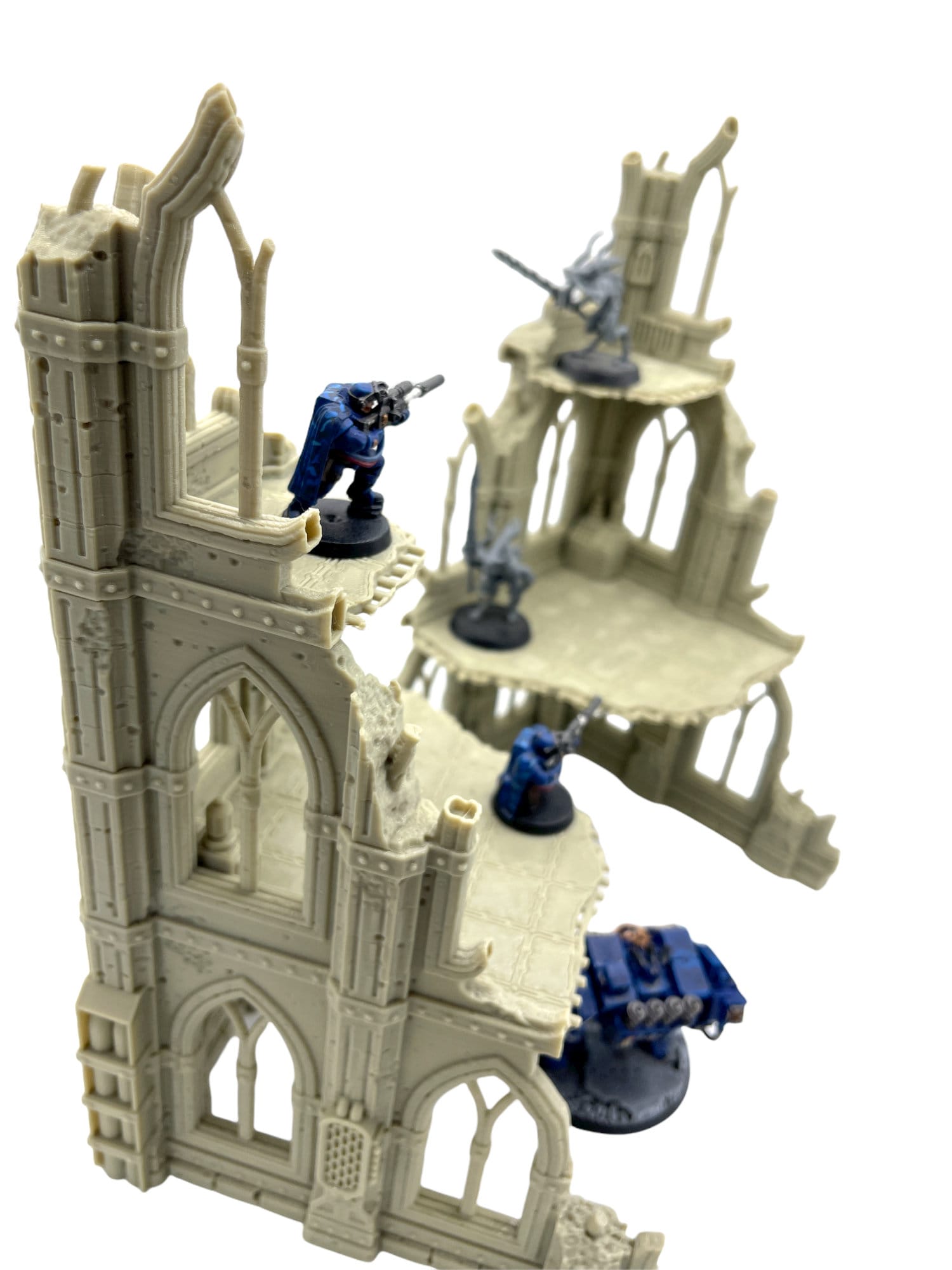 Grim Dark Ruins Set 1 / Terrain 4 Print / RPG and Wargame 3d Printed Tabletop Terrain / Licensed Printer