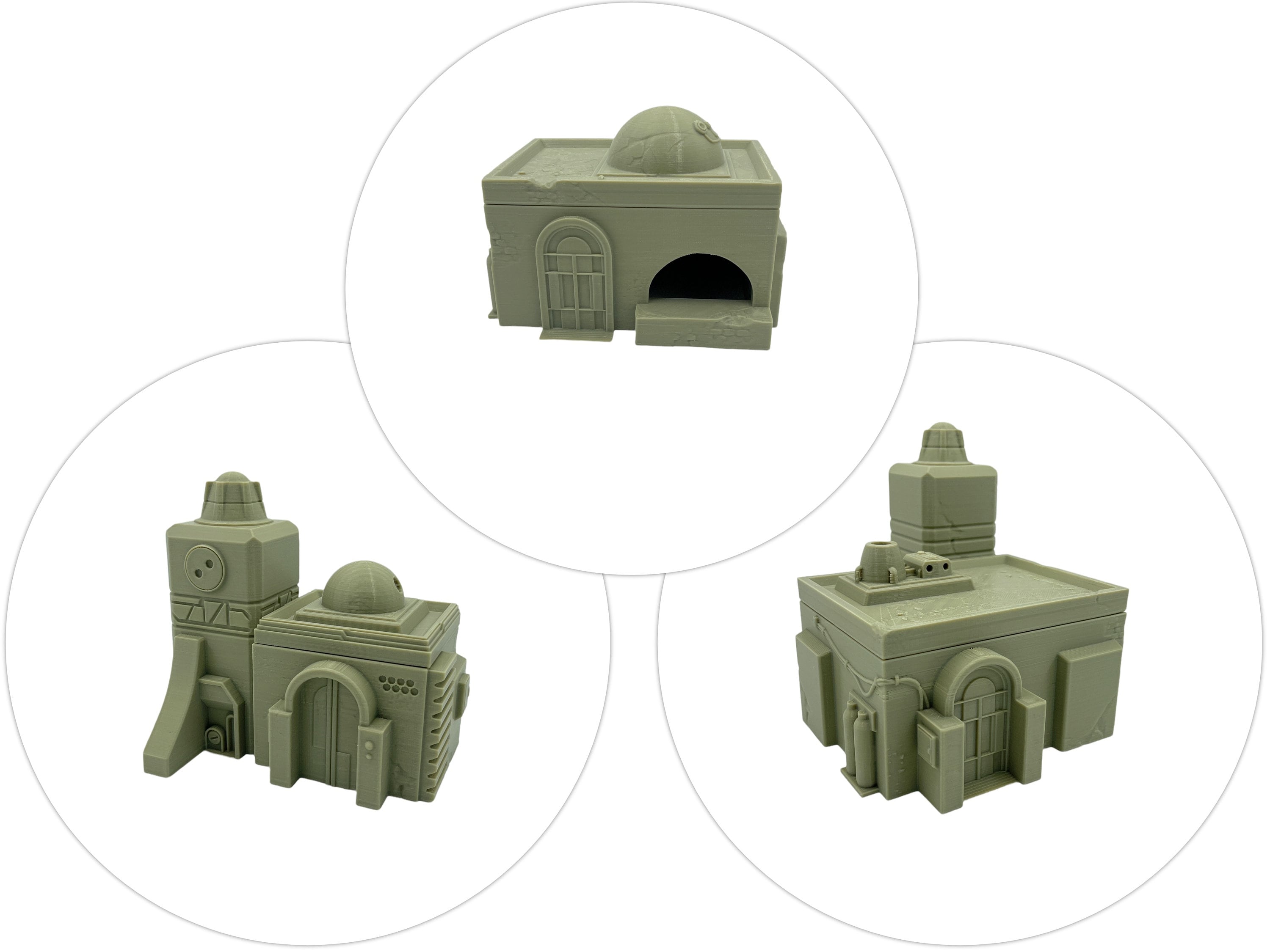 Desert House Set 2 / Txarli Factory / Legion and Wargame 3d Printed Tabletop Terrain / Licensed Printer