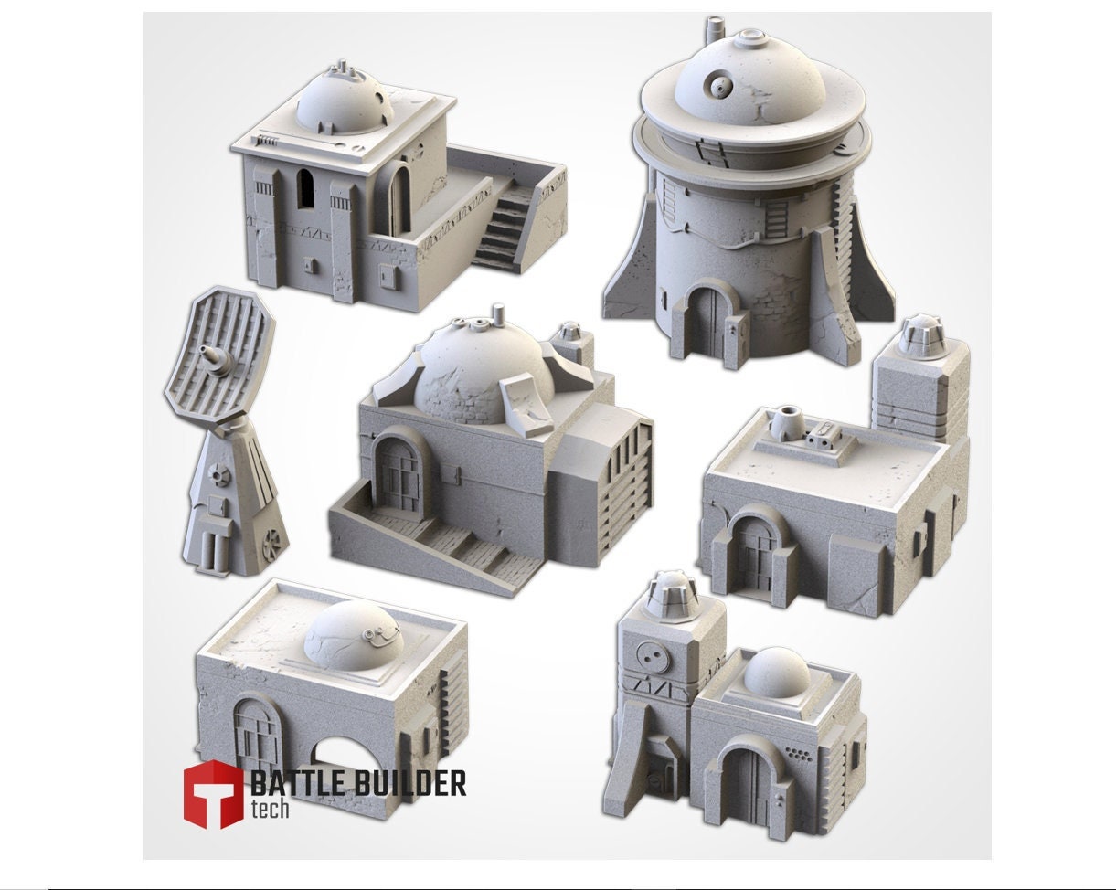 Desert Bundle 2 / Txarli Factory / Legion and Wargame 3d Printed Tabletop Terrain / Licensed Printer