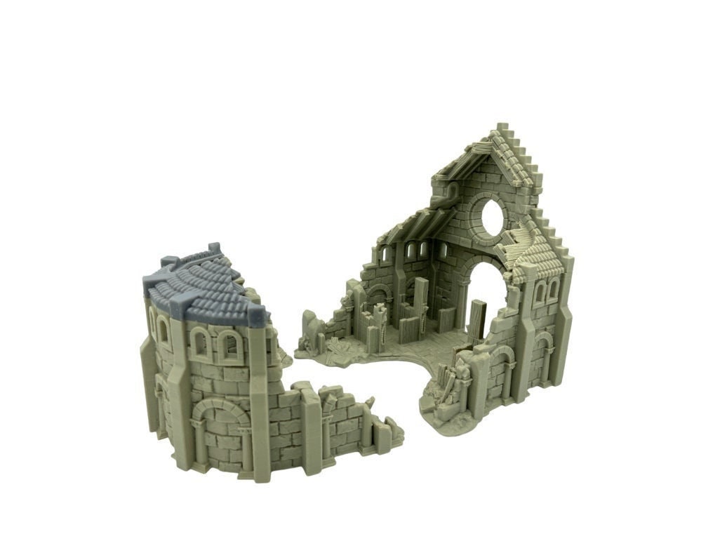 Arkenfel Ruined Stable / Dark Realms Terrain / RPG and Wargame 3d Printed Tabletop Terrain / Licensed Printer