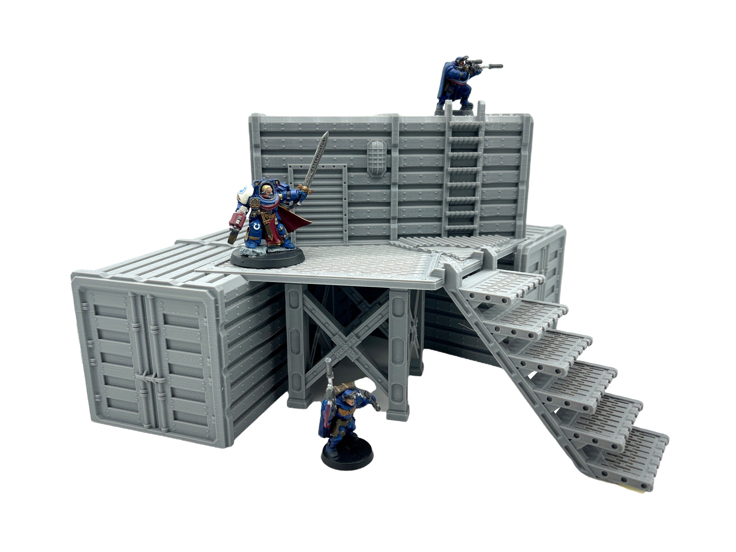 City Docks Container Stack 3 / Sacrusmundus / 40k / Legion / Shatterpoint / 3d Printed Tabletop Terrain / Licensed Printer