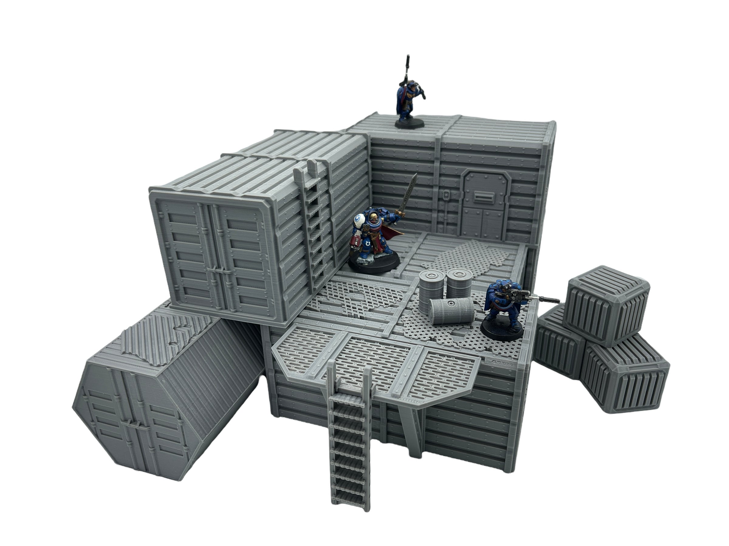 City Docks Container Stack 4 / Sacrusmundus / 40k / Legion / Shatterpoint / 3d Printed Tabletop Terrain / Licensed Printer