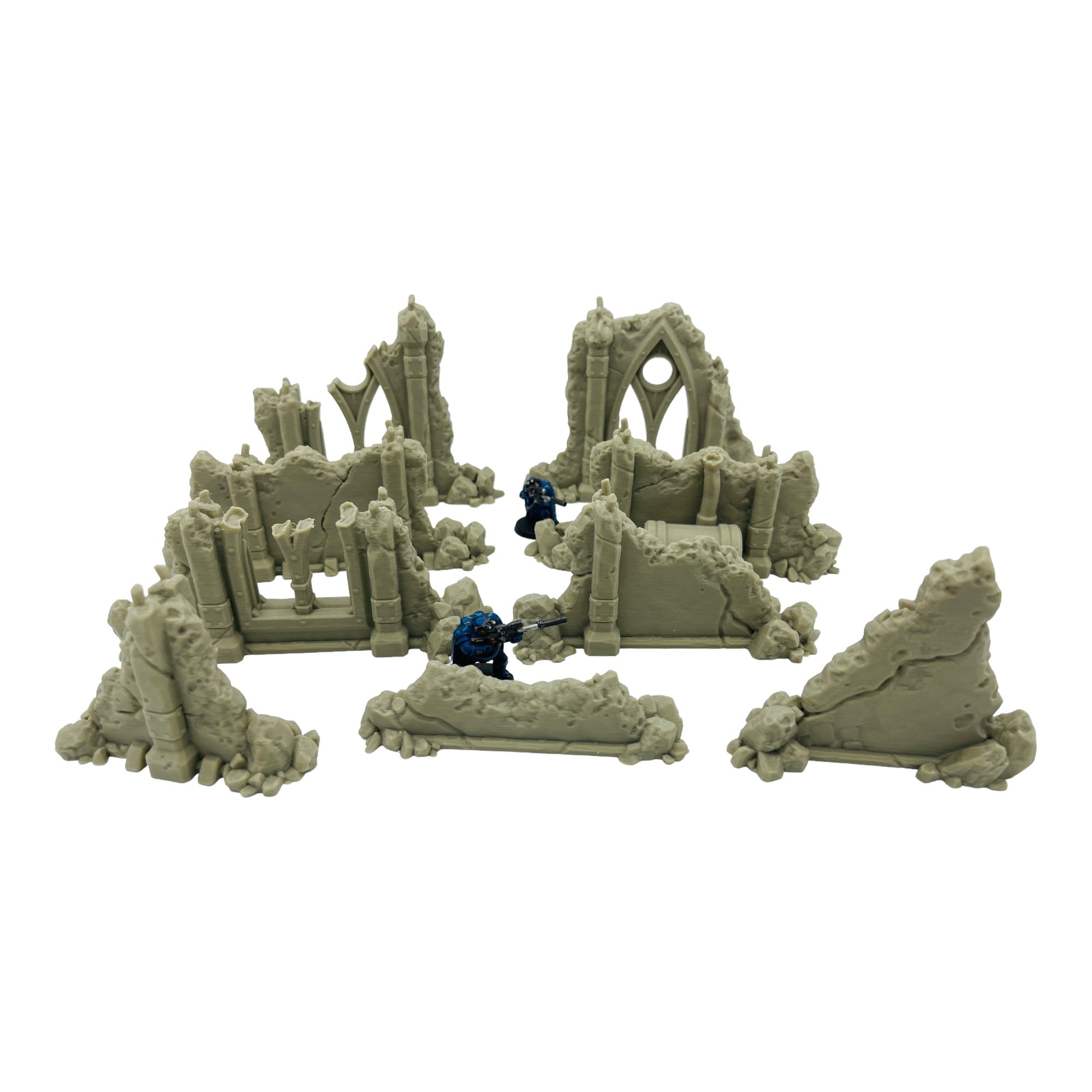 Ruined Ground Scatter Strait Pieces - Ruins of the Empire / Forbidden Prints / RPG and Wargame 3d Printed Terrain / Licensed Printer
