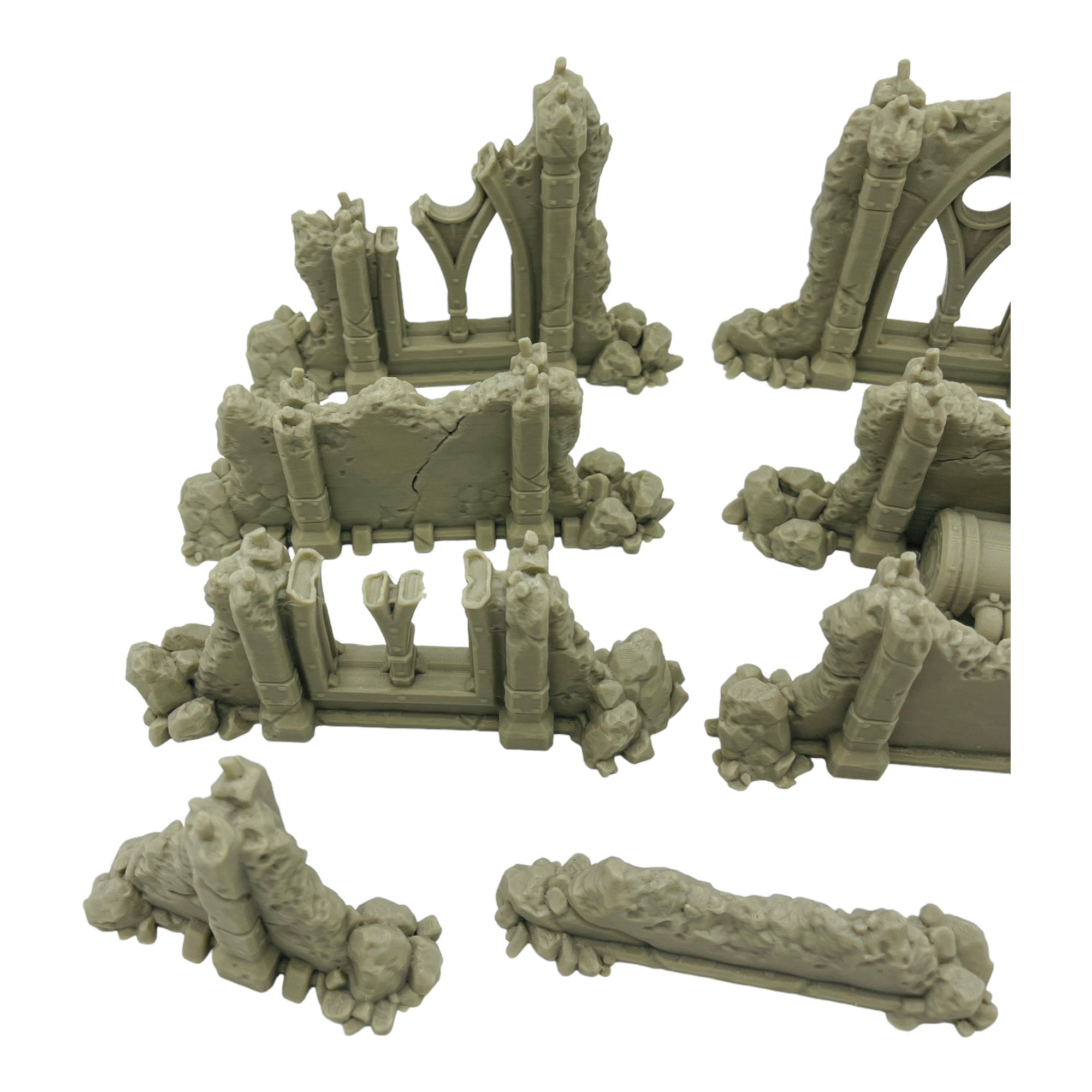 Ruined Ground Scatter Strait Pieces - Ruins of the Empire / Forbidden Prints / RPG and Wargame 3d Printed Terrain / Licensed Printer