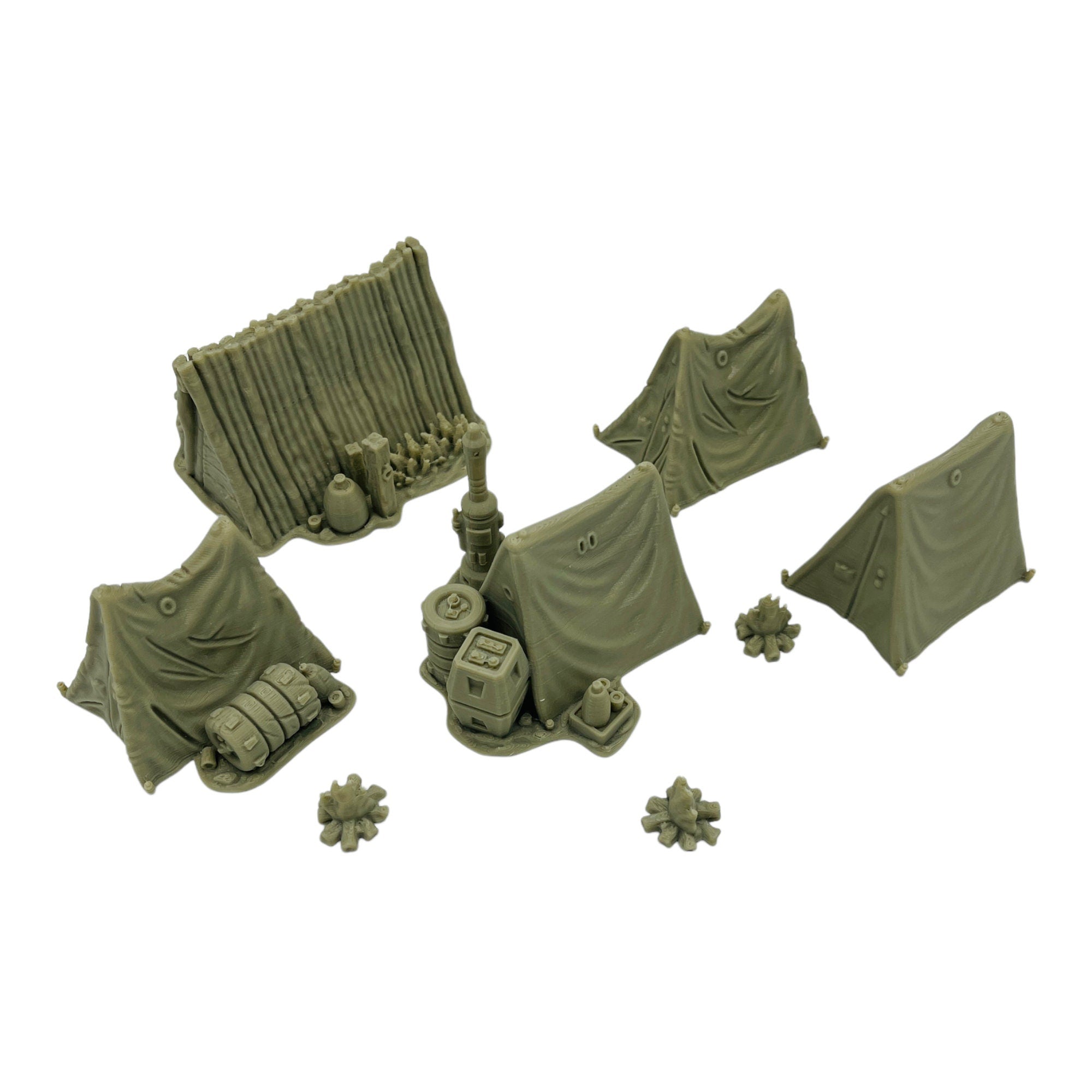 Expedition Camp Tents Scatter by Jesús Labiano / Licensed On-Line Printer / Print to Order