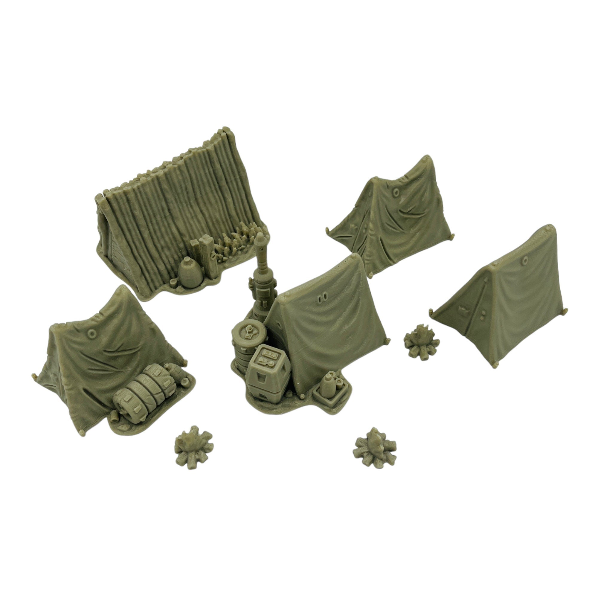 Expedition Camp Tents Scatter by Jesús Labiano / Licensed On-Line Printer / Print to Order