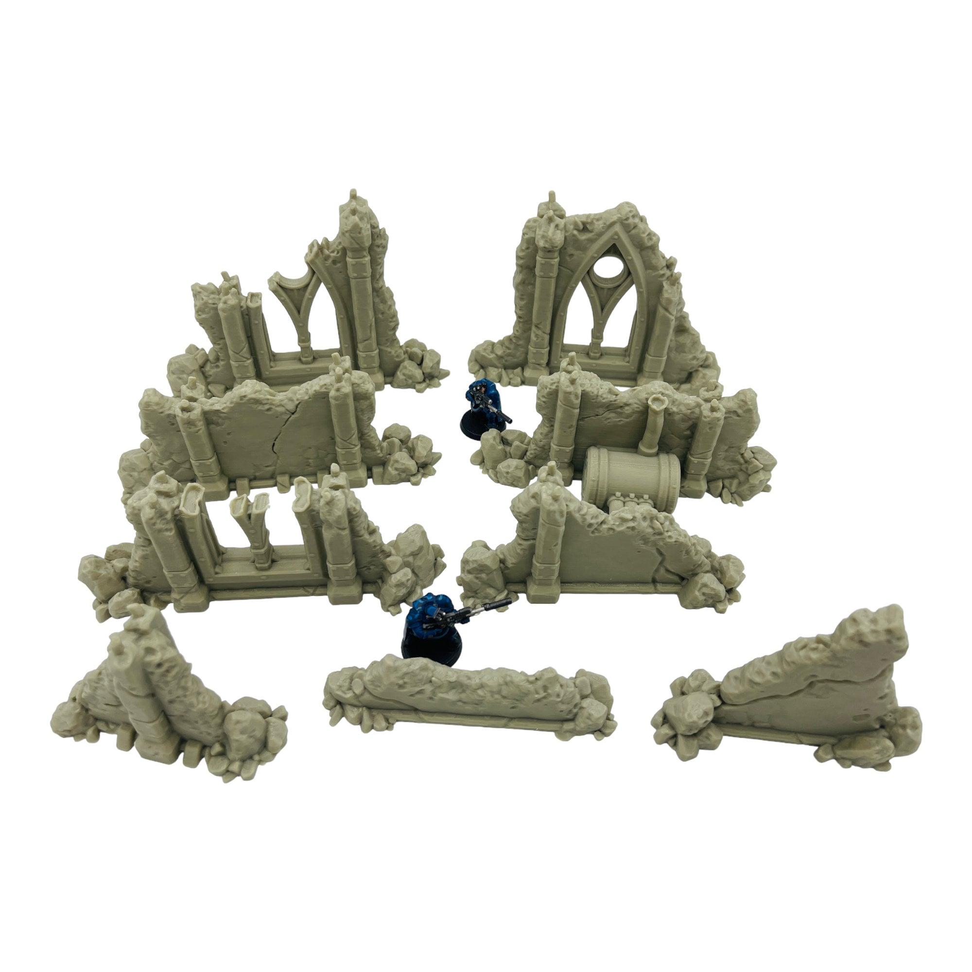Ruined Ground Scatter Strait Pieces - Ruins of the Empire / Forbidden Prints / RPG and Wargame 3d Printed Terrain / Licensed Printer
