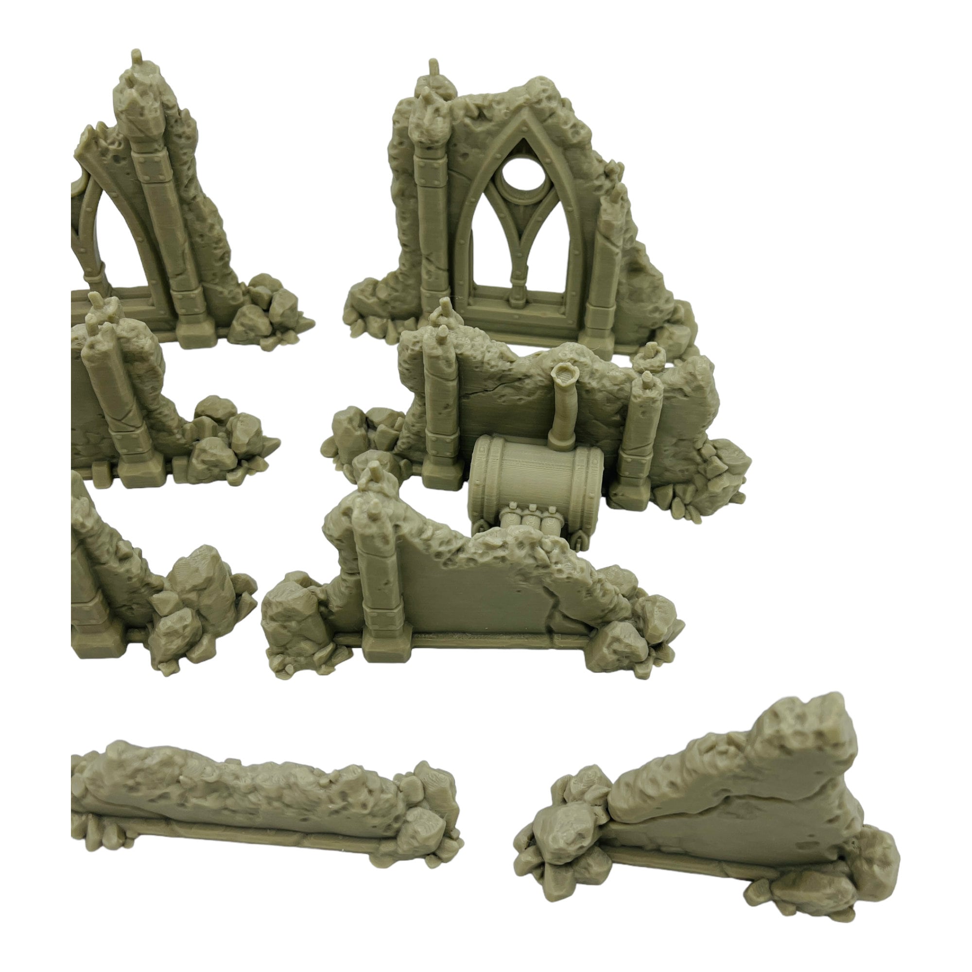 Ruined Ground Scatter Strait Pieces - Ruins of the Empire / Forbidden Prints / RPG and Wargame 3d Printed Terrain / Licensed Printer