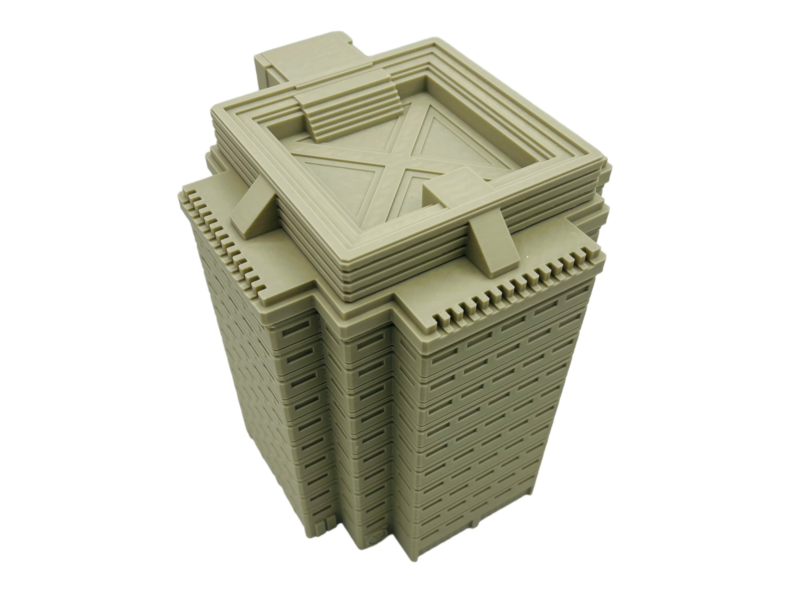 Mecha City Large Corporate Building - Epic Scale Terrain (6mm - 8mm compatible)