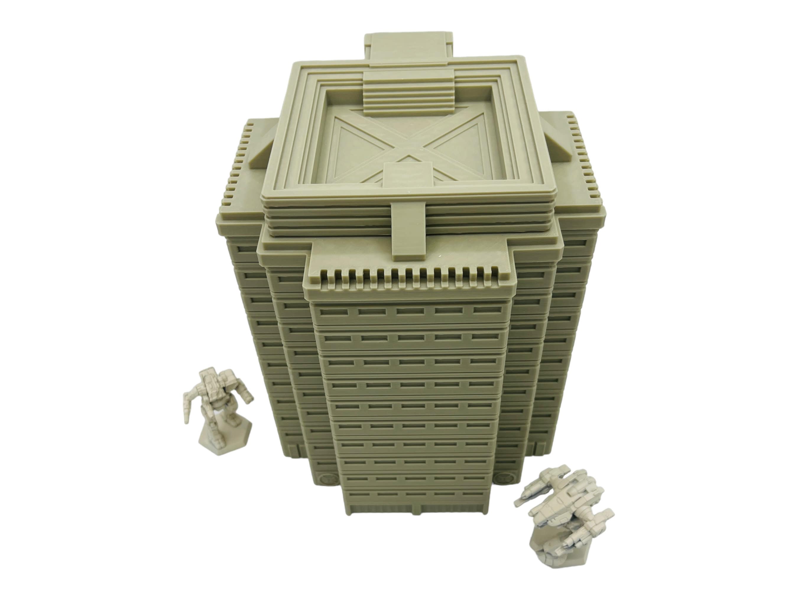 Mecha City Large Corporate Building - Epic Scale Terrain (6mm - 8mm compatible)