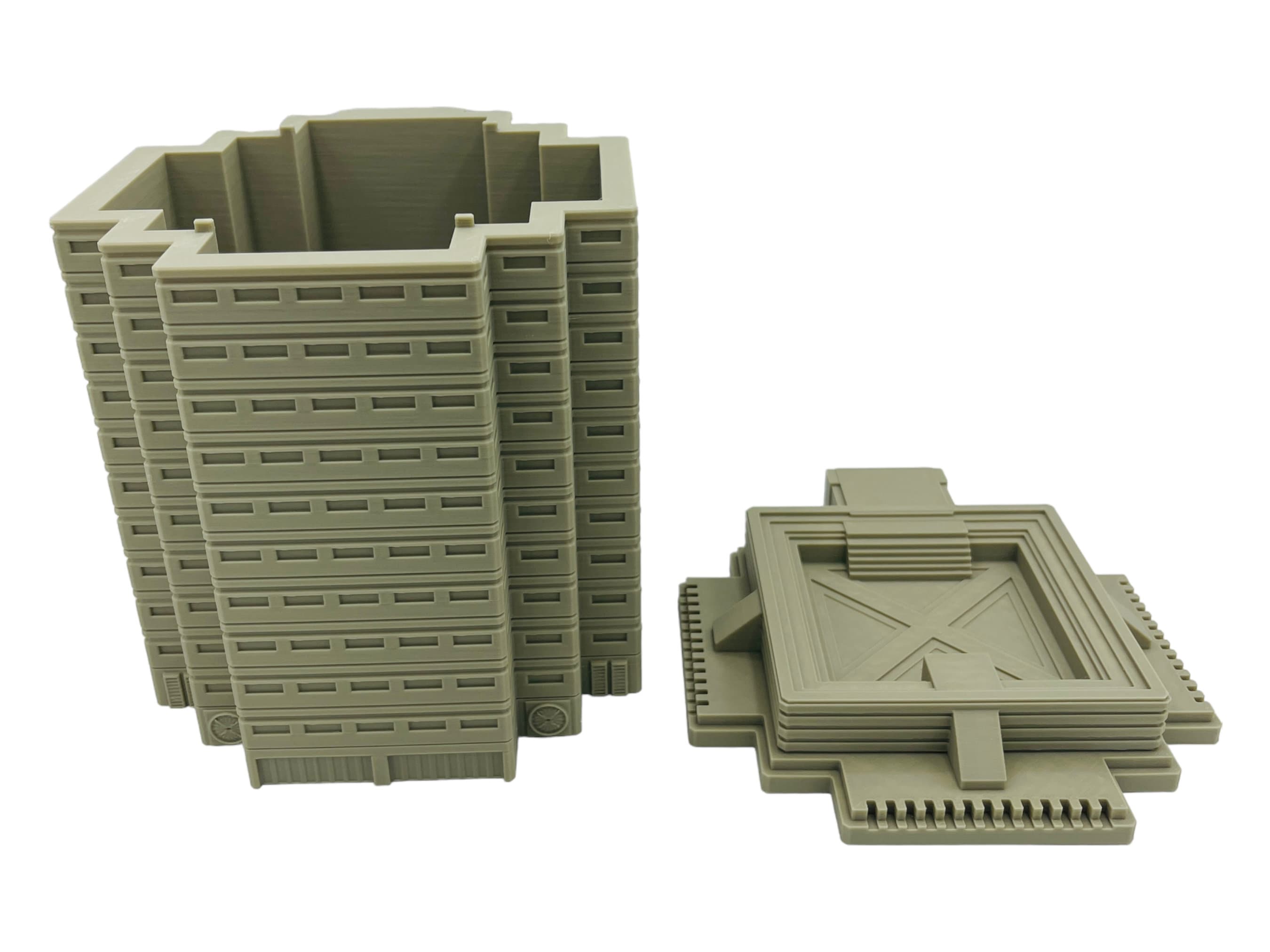Mecha City Large Corporate Building - Epic Scale Terrain (6mm - 8mm compatible)