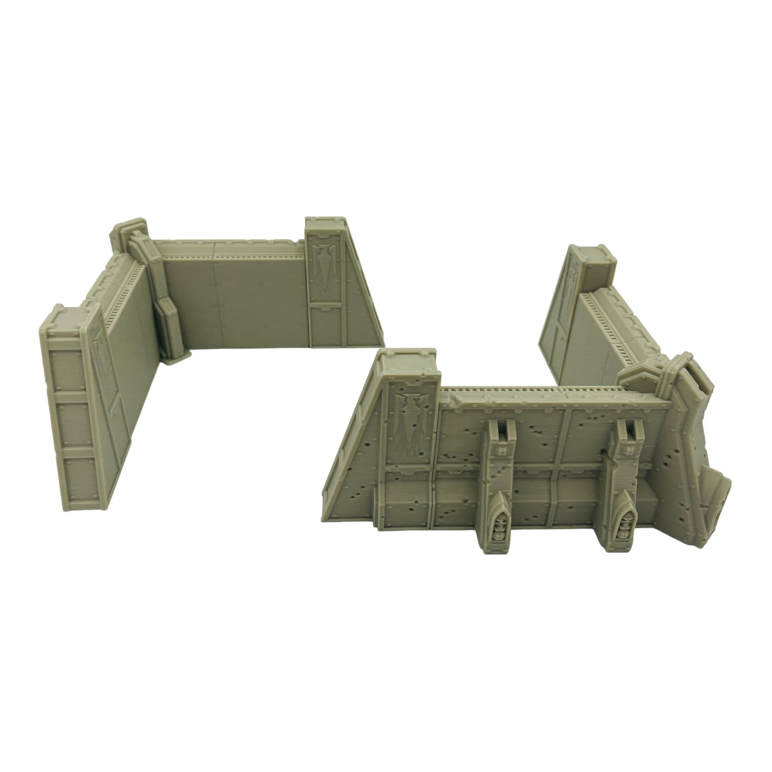 Ruins of the Empire Fortification Walls / Forbidden Prints / RPG and Wargame 3d Printed Tabletop Terrain / Licensed Printer