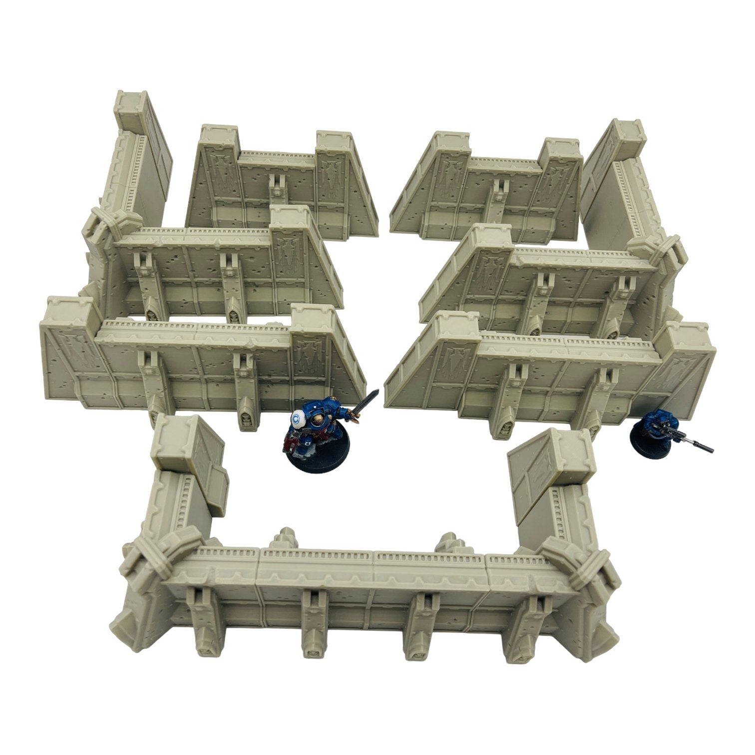 Ruins of the Empire Fortification Walls / Forbidden Prints / RPG and Wargame 3d Printed Tabletop Terrain / Licensed Printer
