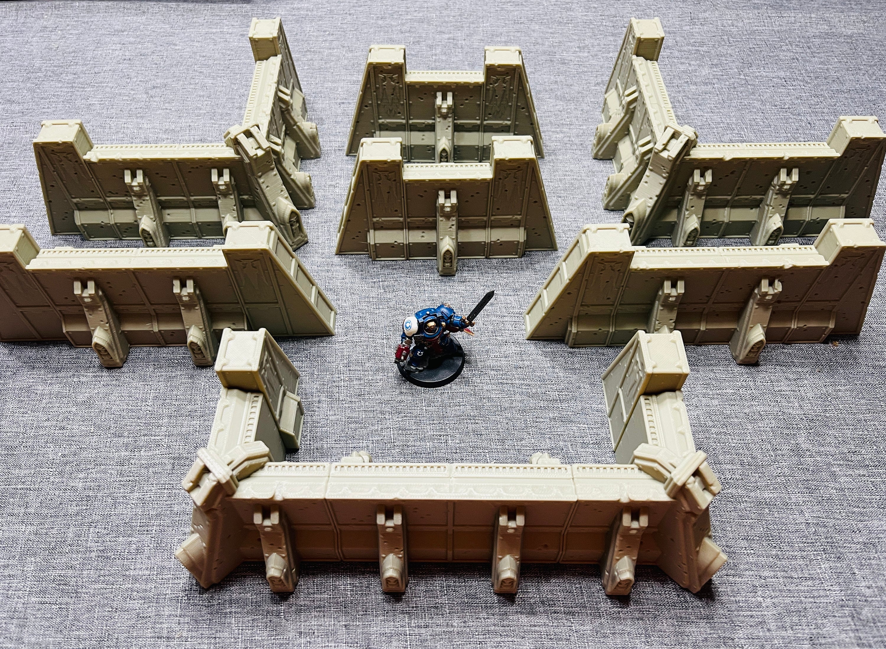 Ruins of the Empire Fortification Walls / Forbidden Prints / RPG and Wargame 3d Printed Tabletop Terrain / Licensed Printer