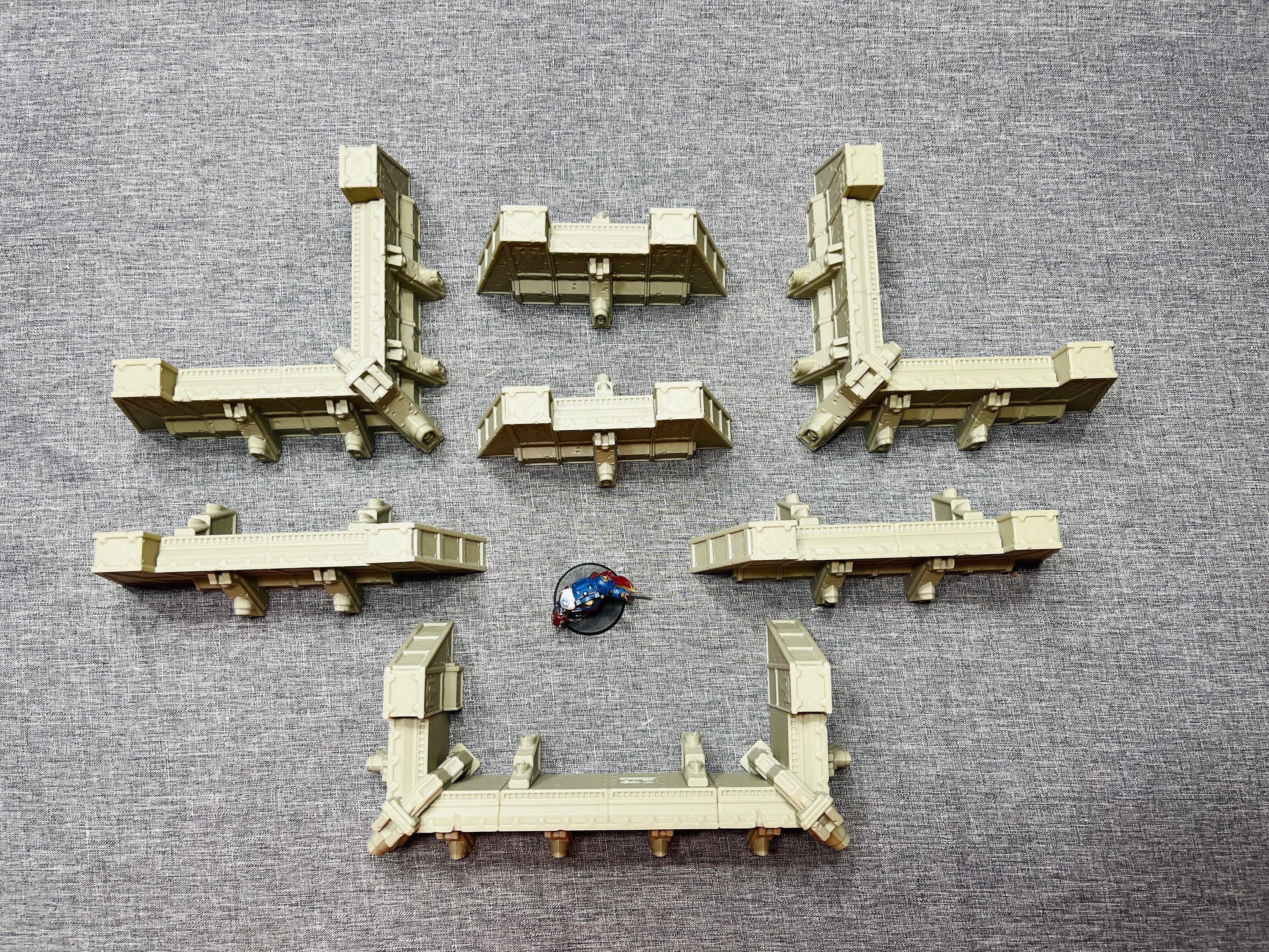 Ruins of the Empire Fortification Walls / Forbidden Prints / RPG and Wargame 3d Printed Tabletop Terrain / Licensed Printer